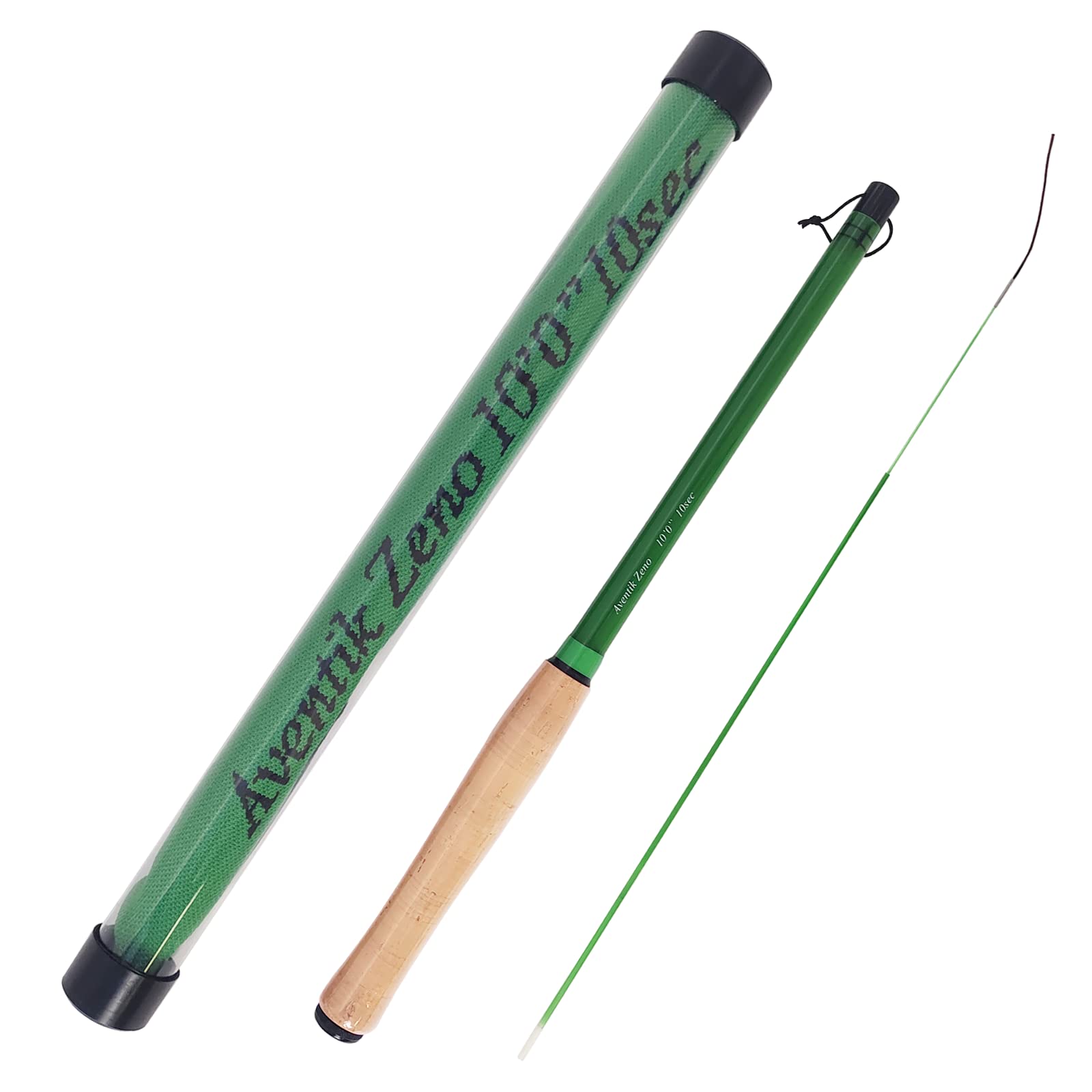 Aventik Zeno S2-Glass Tenkara Rod with 2 Extra Rod Sections 10 Sec in 9ft/10ft Excellent Durability and Strength, Collapsed to Only 14.6in/15.2in, 6:4 Soft M-Action, Super Lightweight and Compact,