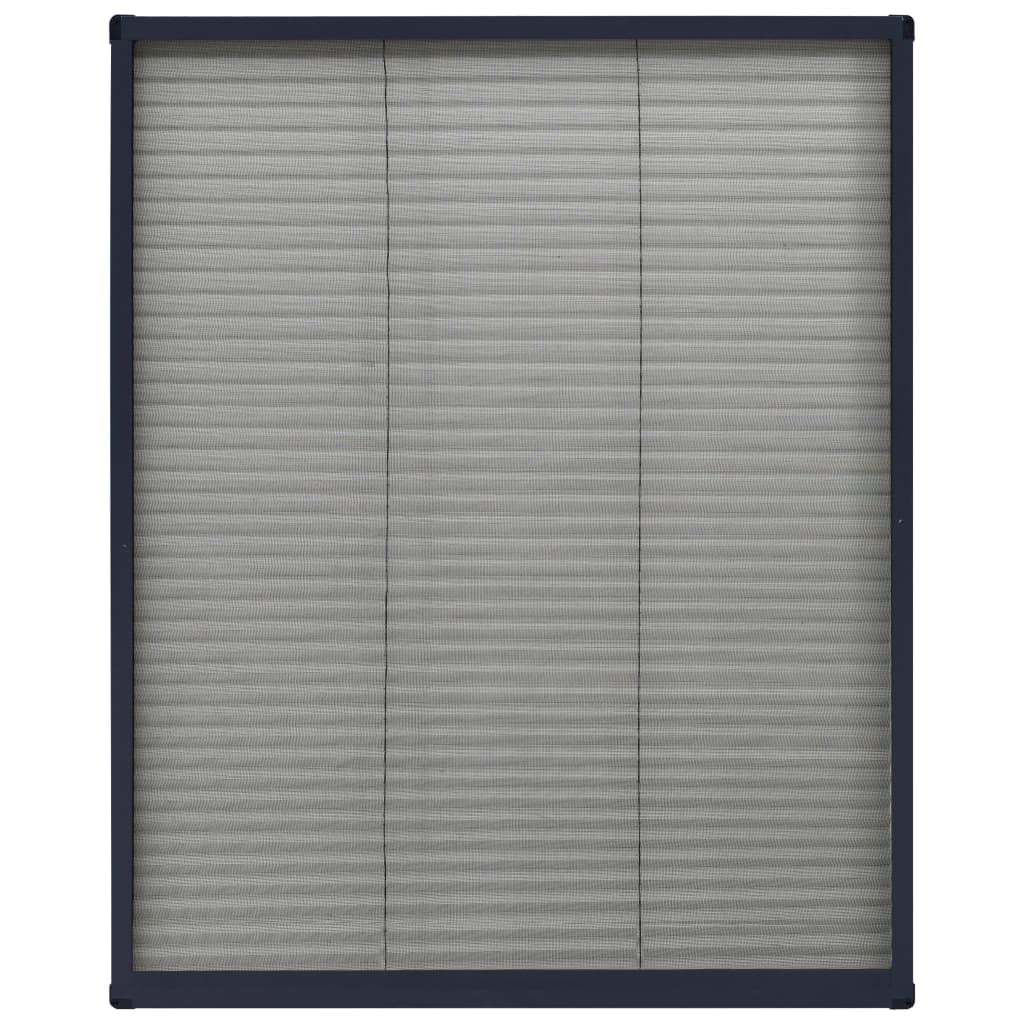 Moustiquaire Enroulable pour Fenêtre de Toit, Moustiquaire plissée pour fenêtre Aluminium Anthracite 60x80 cm