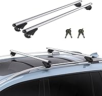 TANX Universal Roof Rack Cross Bars with 4 Anti-Theft Locks, 200lbs Capacity for Raised Rail SUVs & Vehicles
