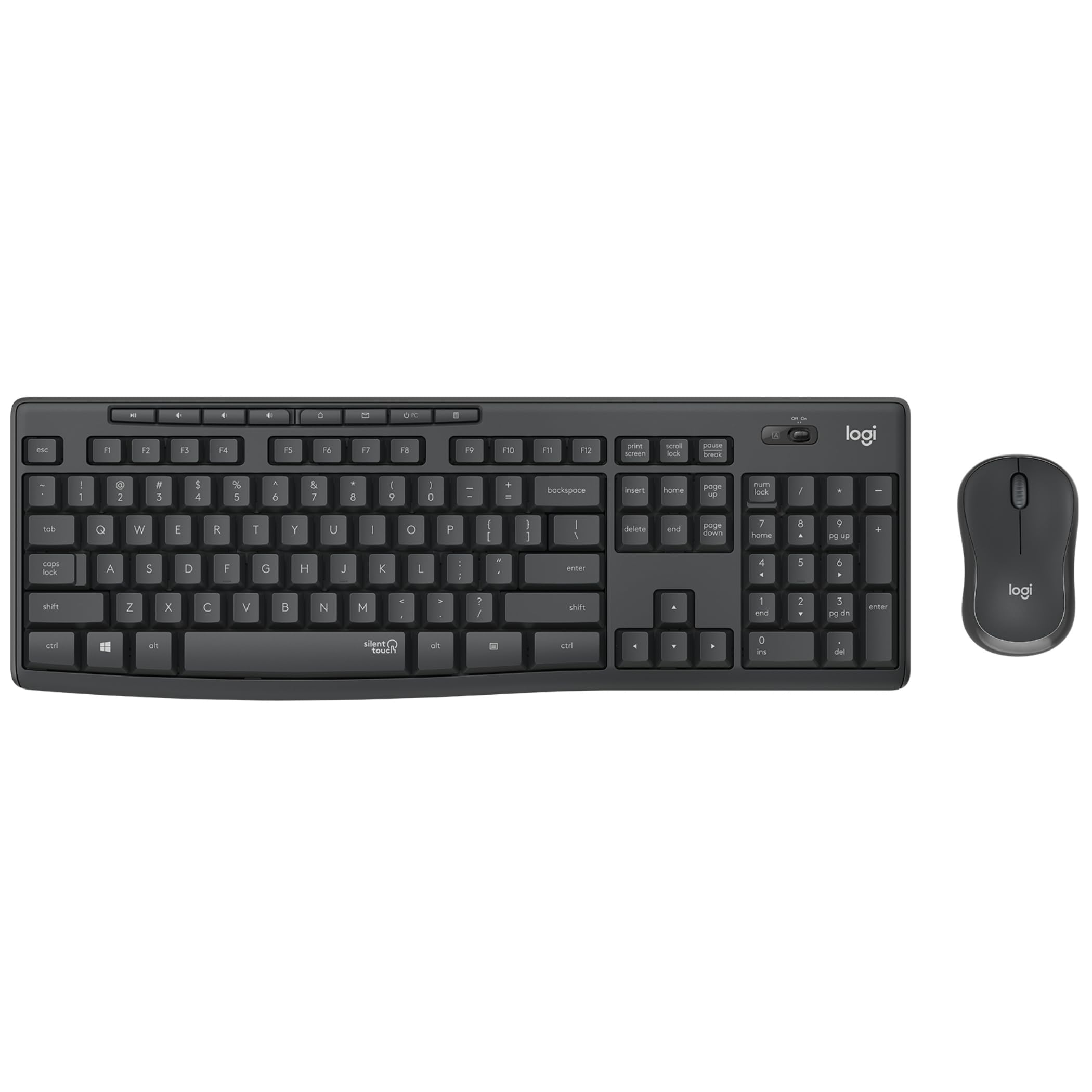 Logitech MK295 Kit Mouse e Tastiera Wireless | Layout ‎Portoghese QWERTY - Bianco