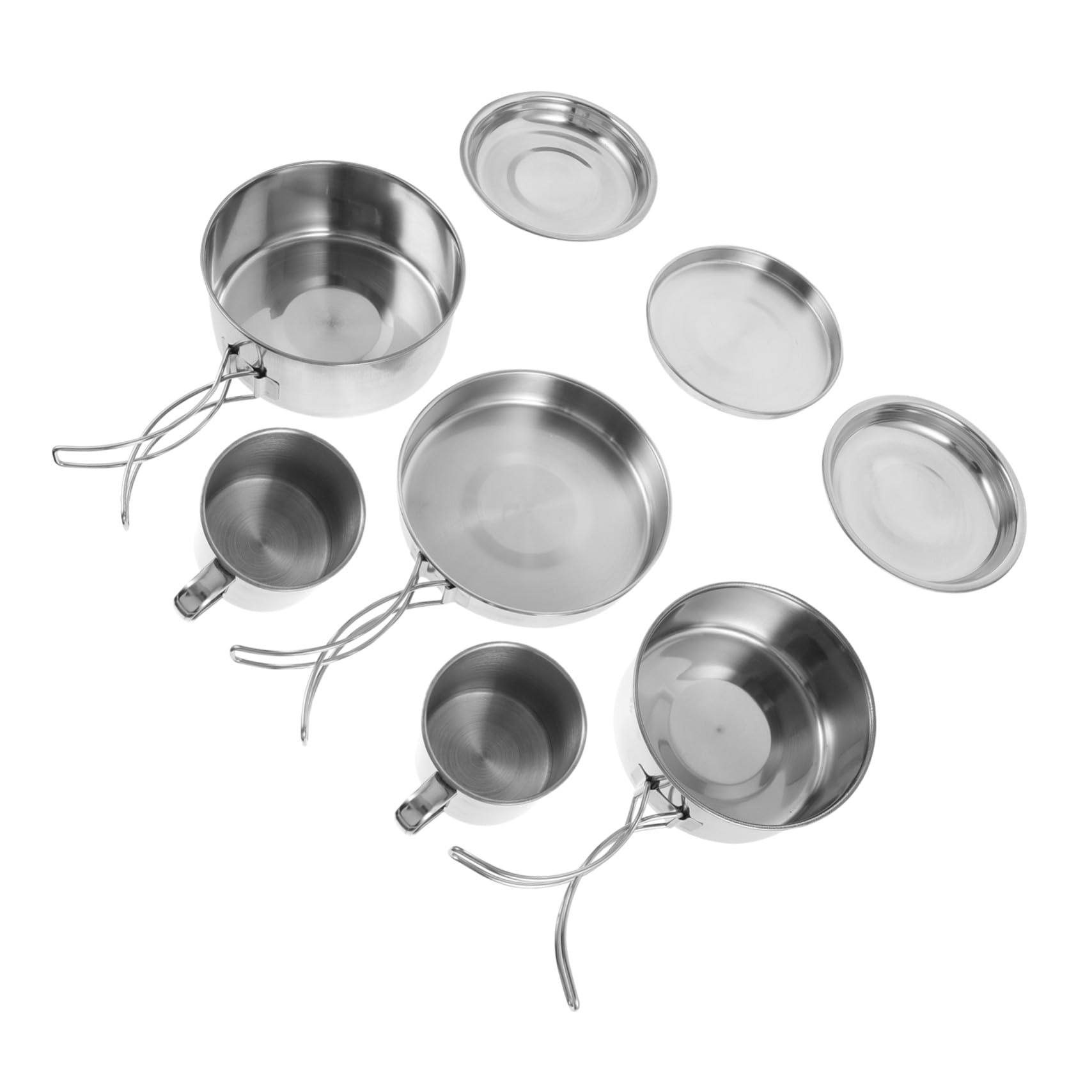 Matériel de cuisson de camping portable en acier inoxydable durable - 8