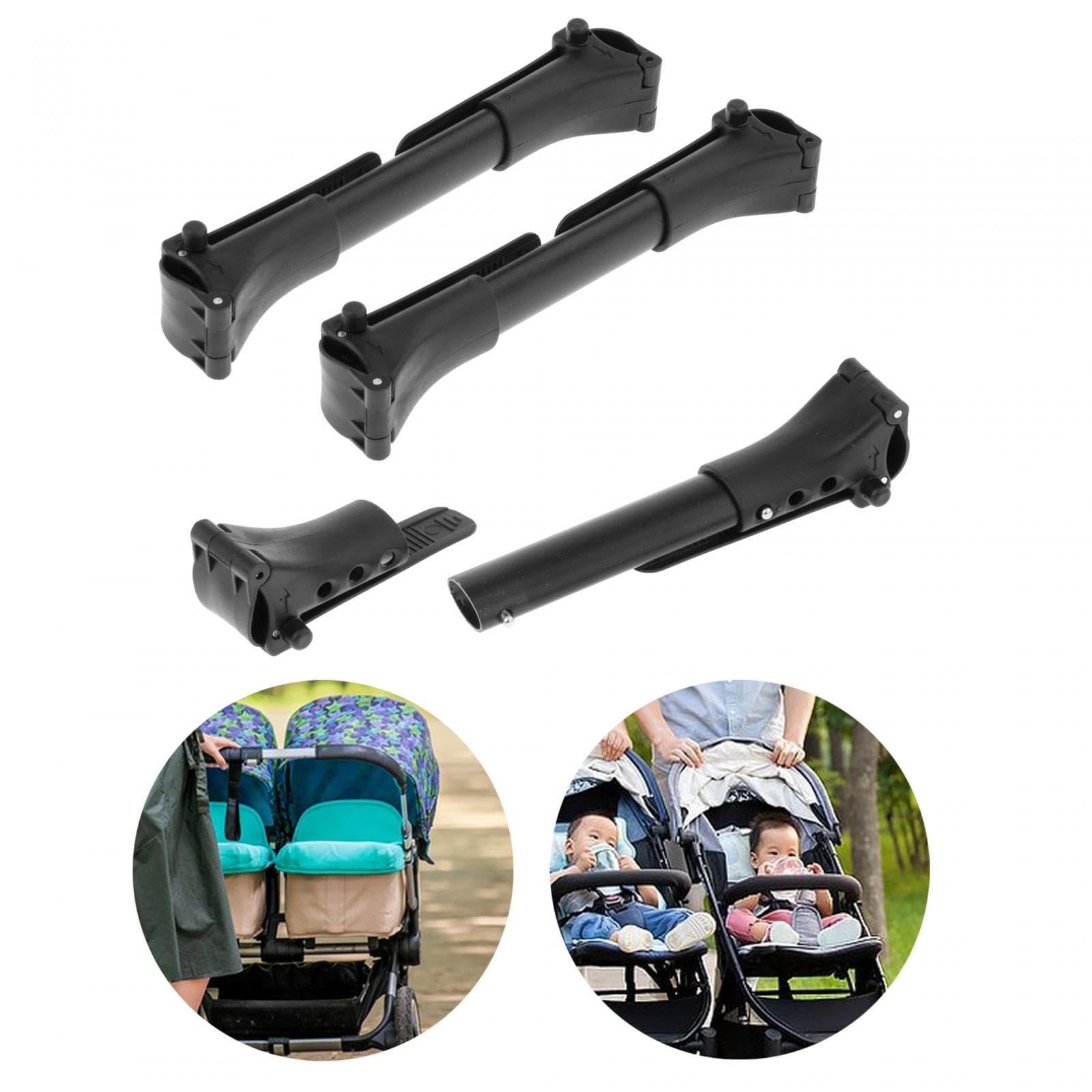 Kinderwagen Verbinder Doppelwagenverbindung Universalriemen Haken Verbindungsstück aus robustem PP für Eltern