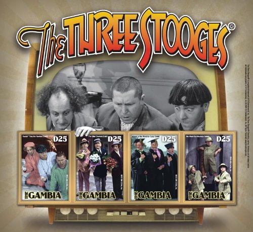 Gambia The Three Stooges, Moe, Larry and Curly Stamps 3214