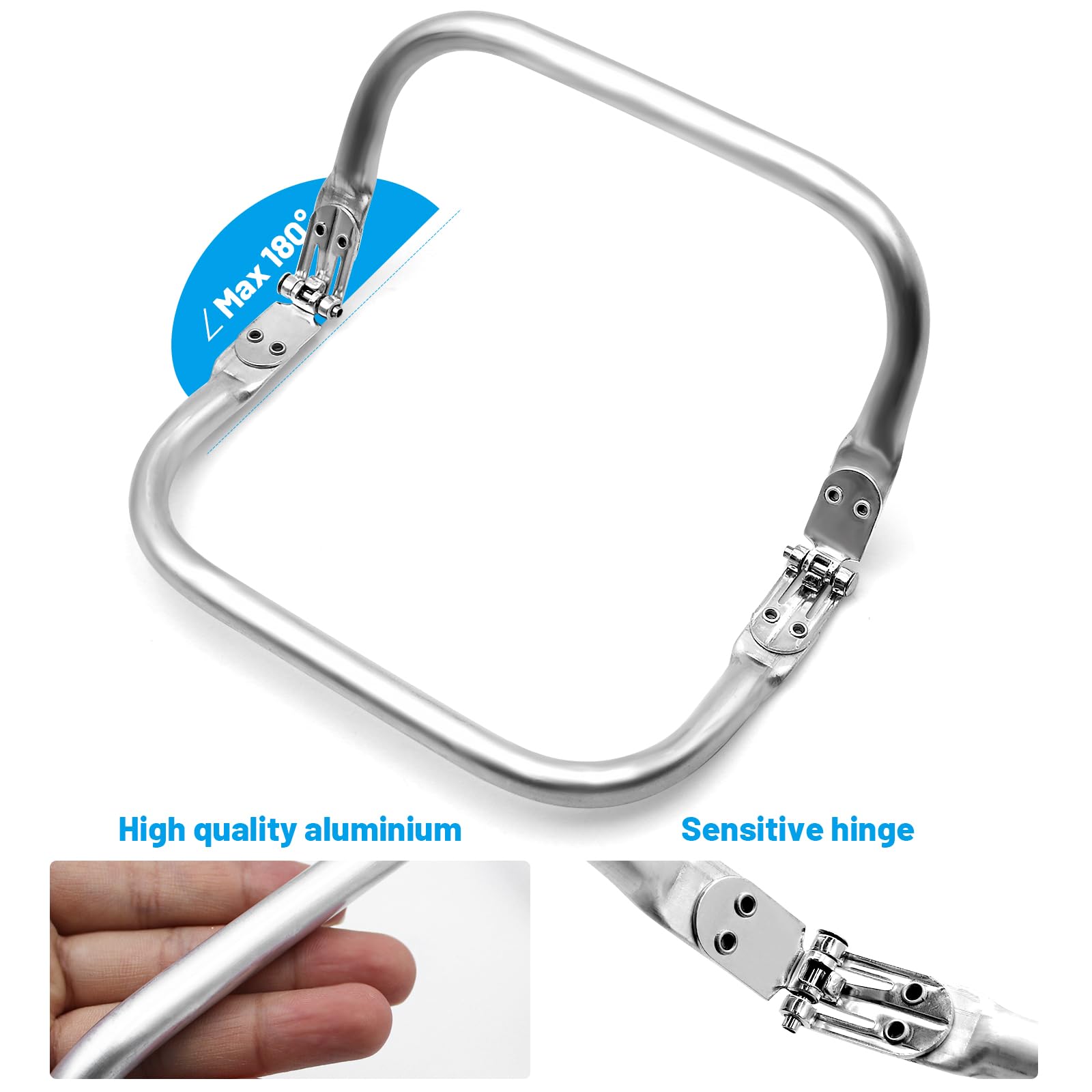 2 STKS Bamboe Handtas met Handvatten, Ronde en U-Vorm Portemonnee Tas Handvatten, Houten Bamboe Rotan Bag Handvatten Vervanging voor DIY Handgemaakt, Handtassen, Tassen Accessoires (15,5x11 cm