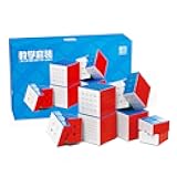MoYu MFJS WCA 2x2 3x3 4x4 5x5 6x6 7x7 Speed Cube Gift Box Puzzle Set Stickerless Magic Speed Bundle Collection Puzzle Cubes (MFJS WCA 2-7 Cube)