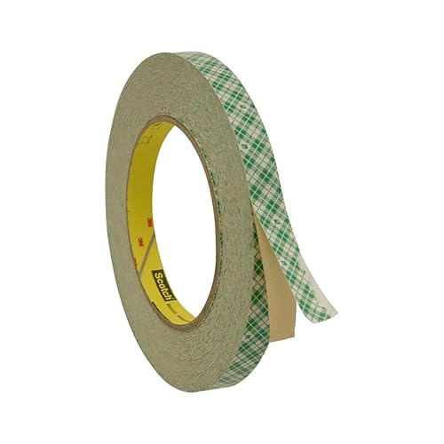 3M - Cinta adhesiva de goma de doble cara (1,345.1 ft), 1/2 pulgada x 36 yardas, color blanco roto