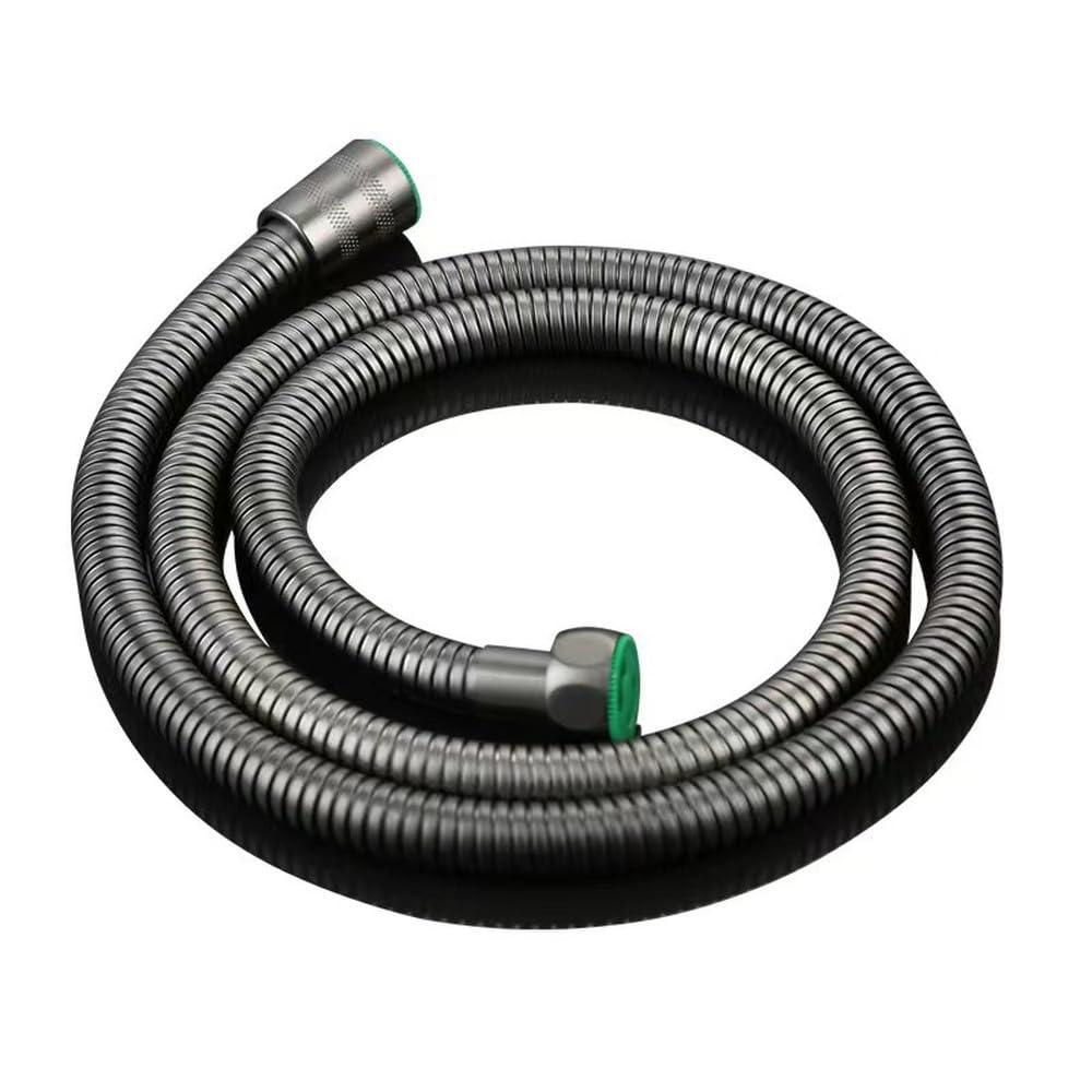 1.2m/1.5m Thicken Gunmetal Grey Color Shower Hose Stainless Steel General Soft Water Pipe Explosion-Proof Pipe,Shower Hose*1 PC,Length: 60cm