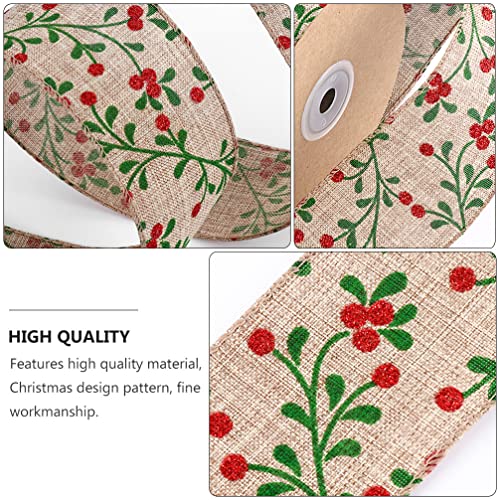 COHEALI Rolo de Fita de Presente- 5 Metros de Comprimento Fita Padrão de Natal Guirlandas de Árvore