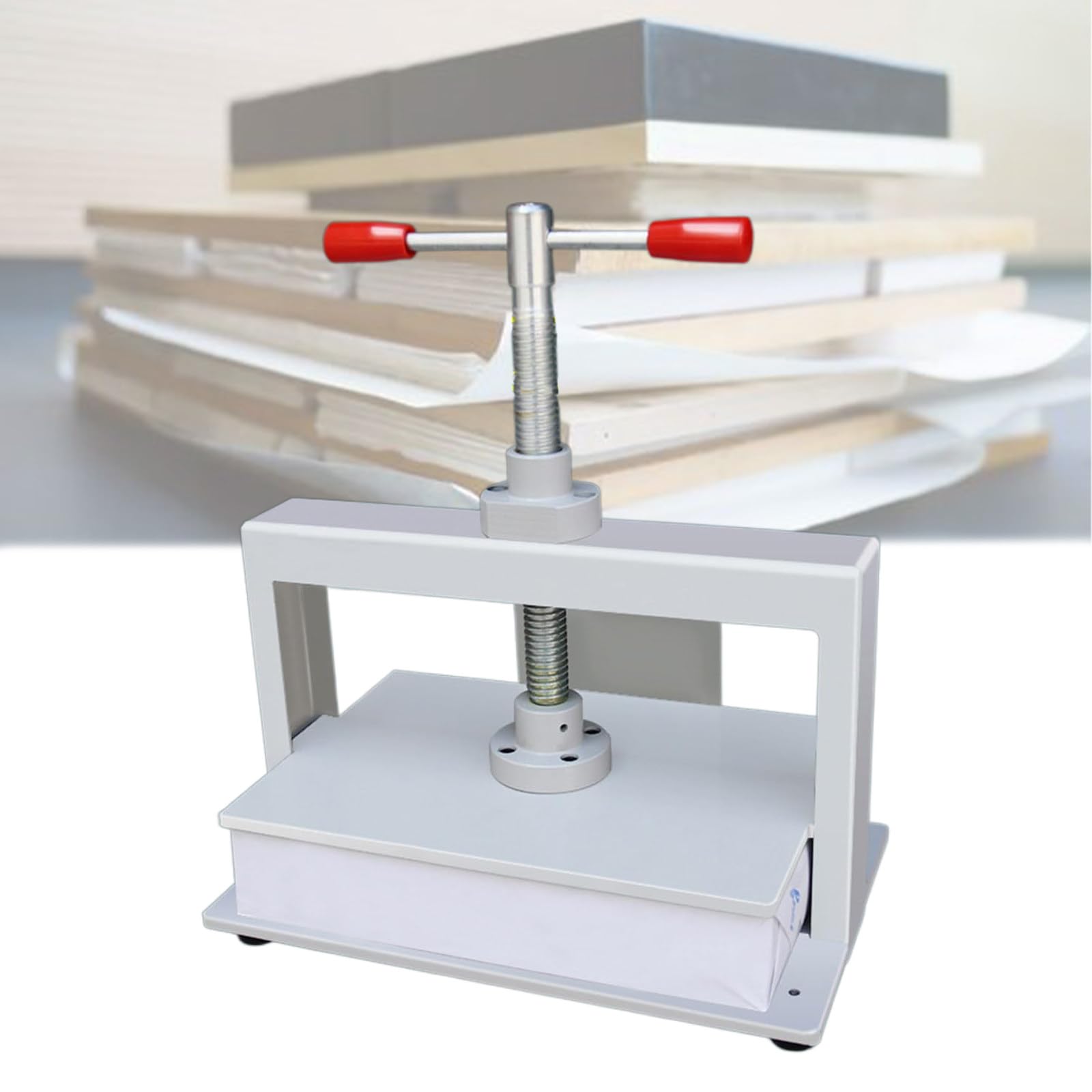 Pressa Manuale per Carta, Macchina per Appiattire Fogli di Carta di Formato A3 A4 A5, Macchina per Appiattire Fogli di Carta con Telaio in Acciaio, Pressa per Libri,A3