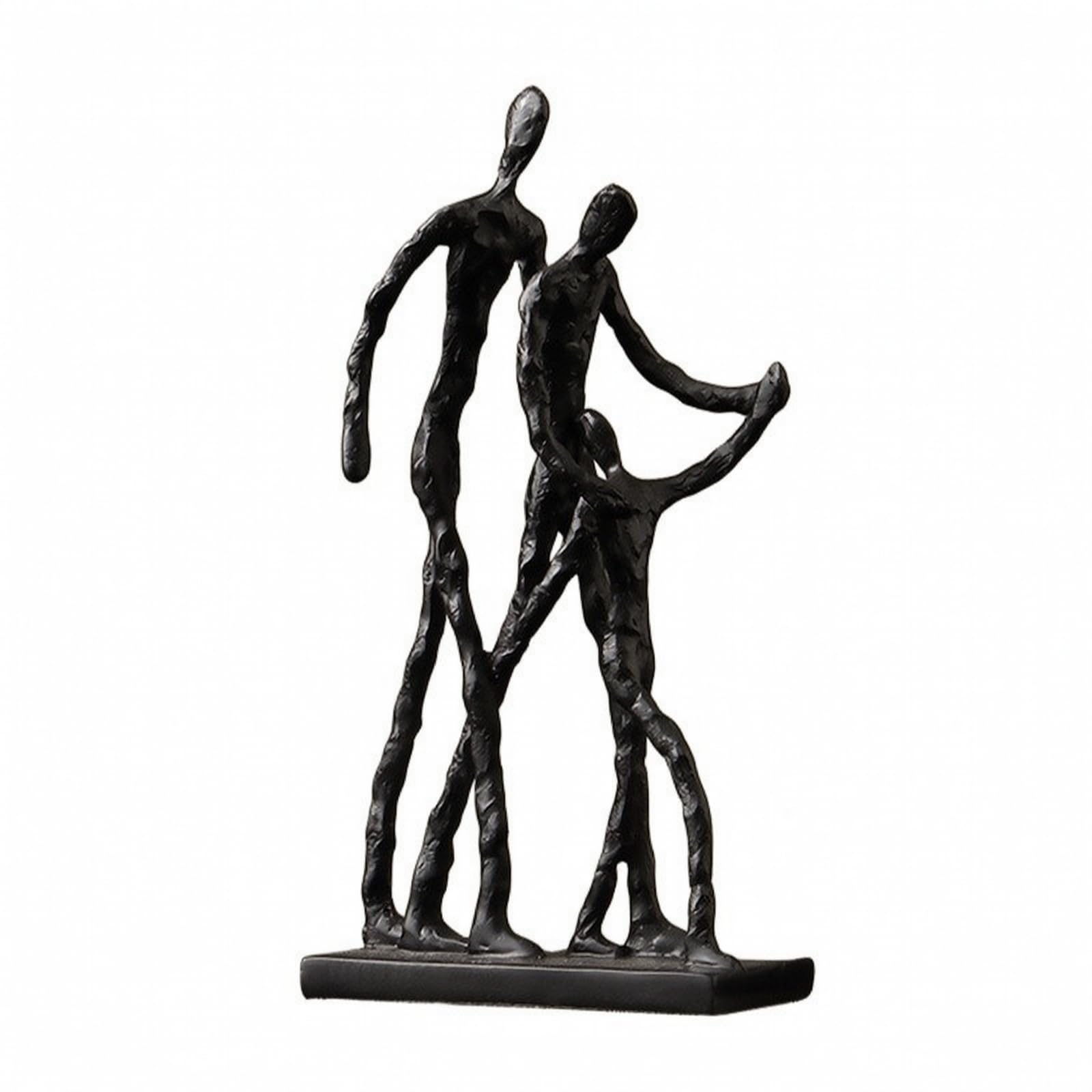 rockible Figura con Figuras Individuos Relieve | Figura corativa Resina, Minimalista, Escultura Resina, para Estantería, Oficina, Negro