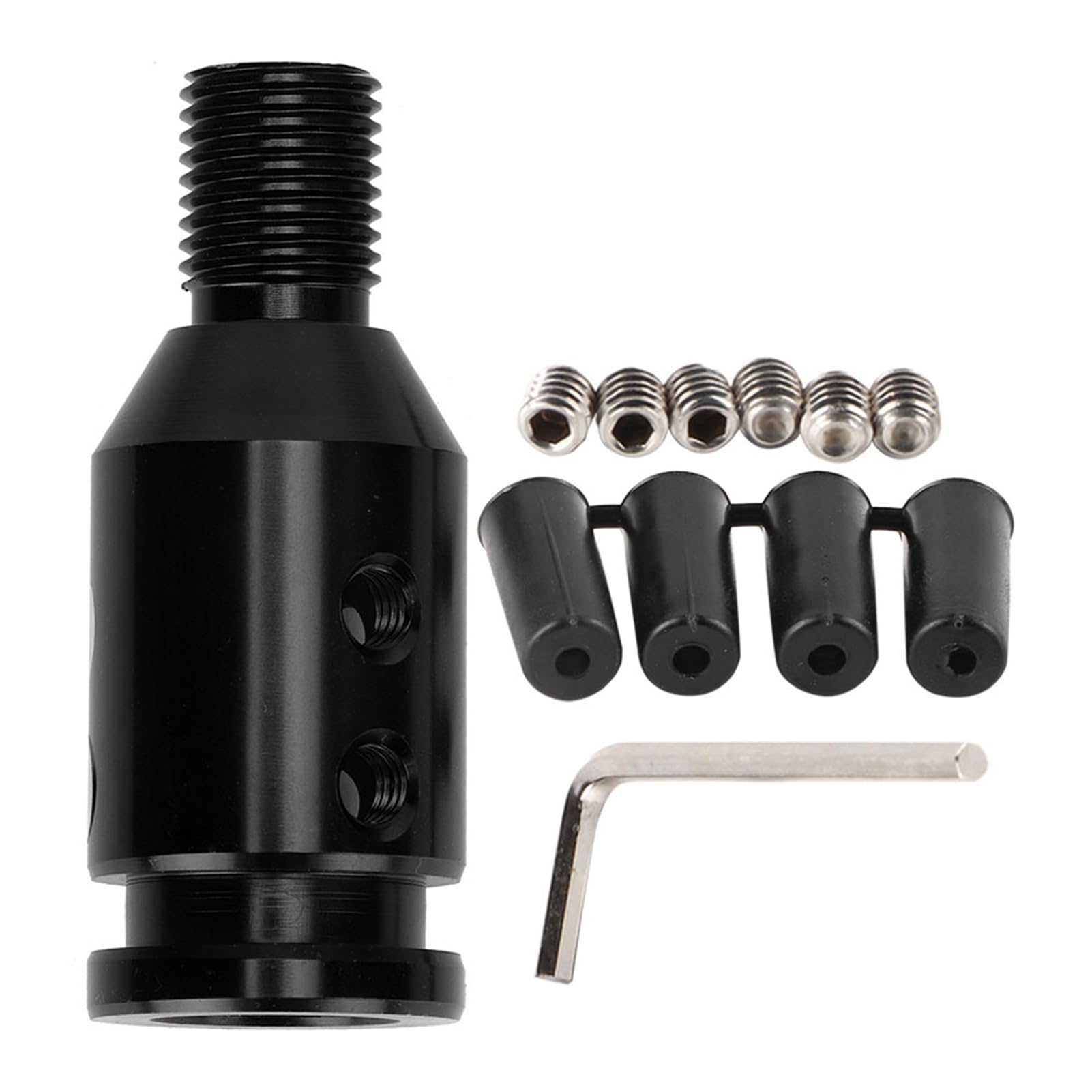 Adapter Gałki Zmiany Biegów Samochodu, Uniwersalny Adapter Gałki Zmiany Biegów Samochodu do Manetek Niegwintowanych 12x1,25(czarny)