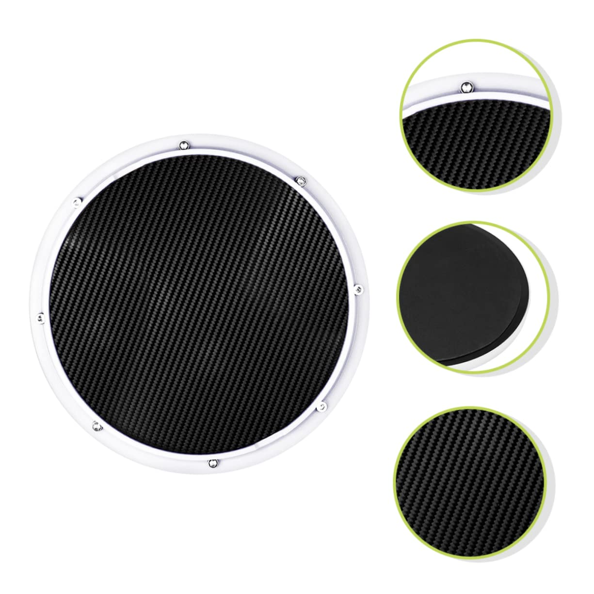 Toddmomy Pad de Entrenamiento de Batería de Fibra de Carbono de Color Claro para Principiantes Metrónomo para Práctica Silenciosa en Casa