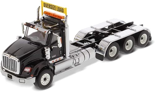 Diecast Masters 1:50 International HX620 SBFA Day Cab Tridem - Serie Transporte Negro Metálico - 71009