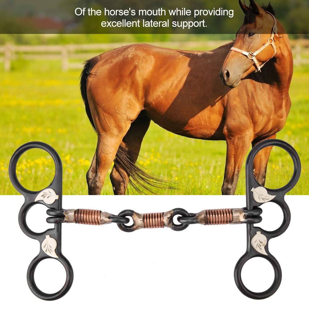 Sheens Western pierścień uniwersalny konia Trense stal szlachetna miedź Roller Jointed Mouth Snaffle Bit drut nawijany usta