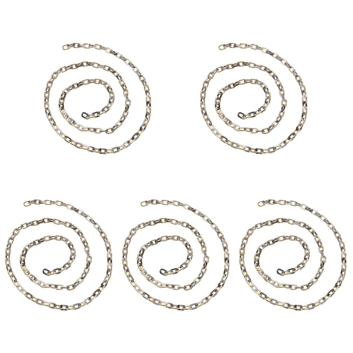 EXCEART 5pezzi Catena Acrilico Chunky per Gioielli Accessori per Fai da Te Catena Piatta per Collane e Pendenti di Materiali per Creazioni Artigianali Colori Marmo