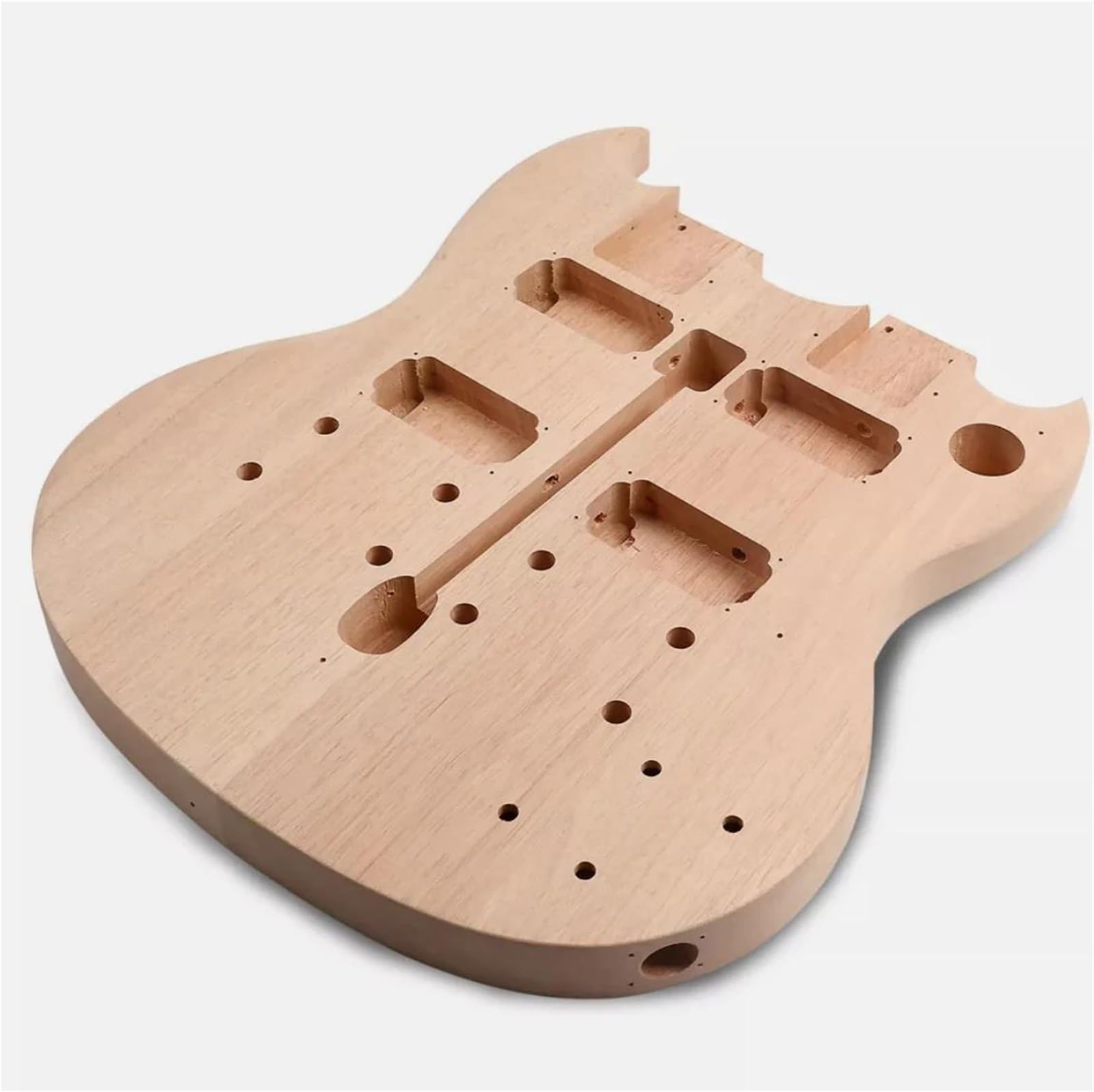 Kit Chitarra Elettrica Fai Da Te A Doppio Manico Corpo In Mogano 12 Corde Tastiera In Palissandro