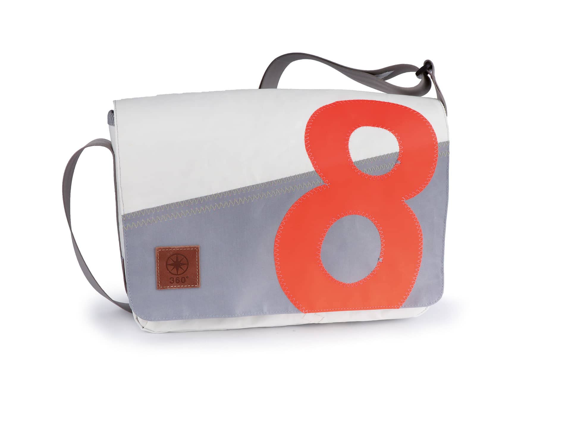 3360° Umhängetasche Segeltuchtasche Barkasse Mini, Zahl orange, 35 x 25 x 10 cm, 8 Liter, 2307