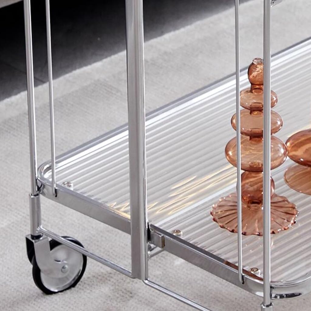 Carrello da bar pieghevole con ruote, carrello per caffè, tè, bevande, casa, cucina, sala da pranzo, par e intrattenimento, versatile