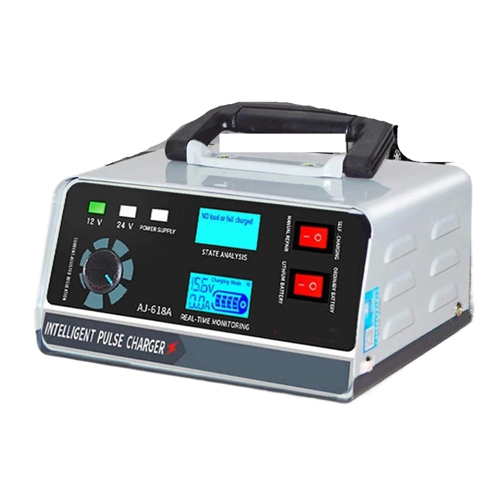 Chargeur de Batterie, Chargeur de batterie automatique 12 V/24 V 30 A avec charge en 3 étapes, charge intelligente et réparations