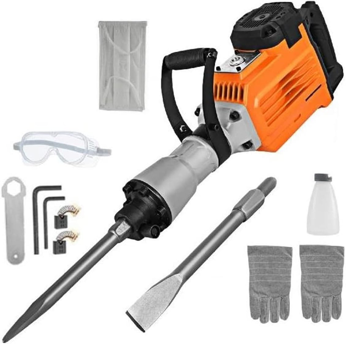 Air Hammer Kit, Demolition Jack Hammer Multifunctional Rotary Hammer 1500W 2200W 3600W Jack Hammer Concrete Breaker Ground Breaking Concrete Electric Hammer Tool Impact Drill Pneumatic Tools(3600W)