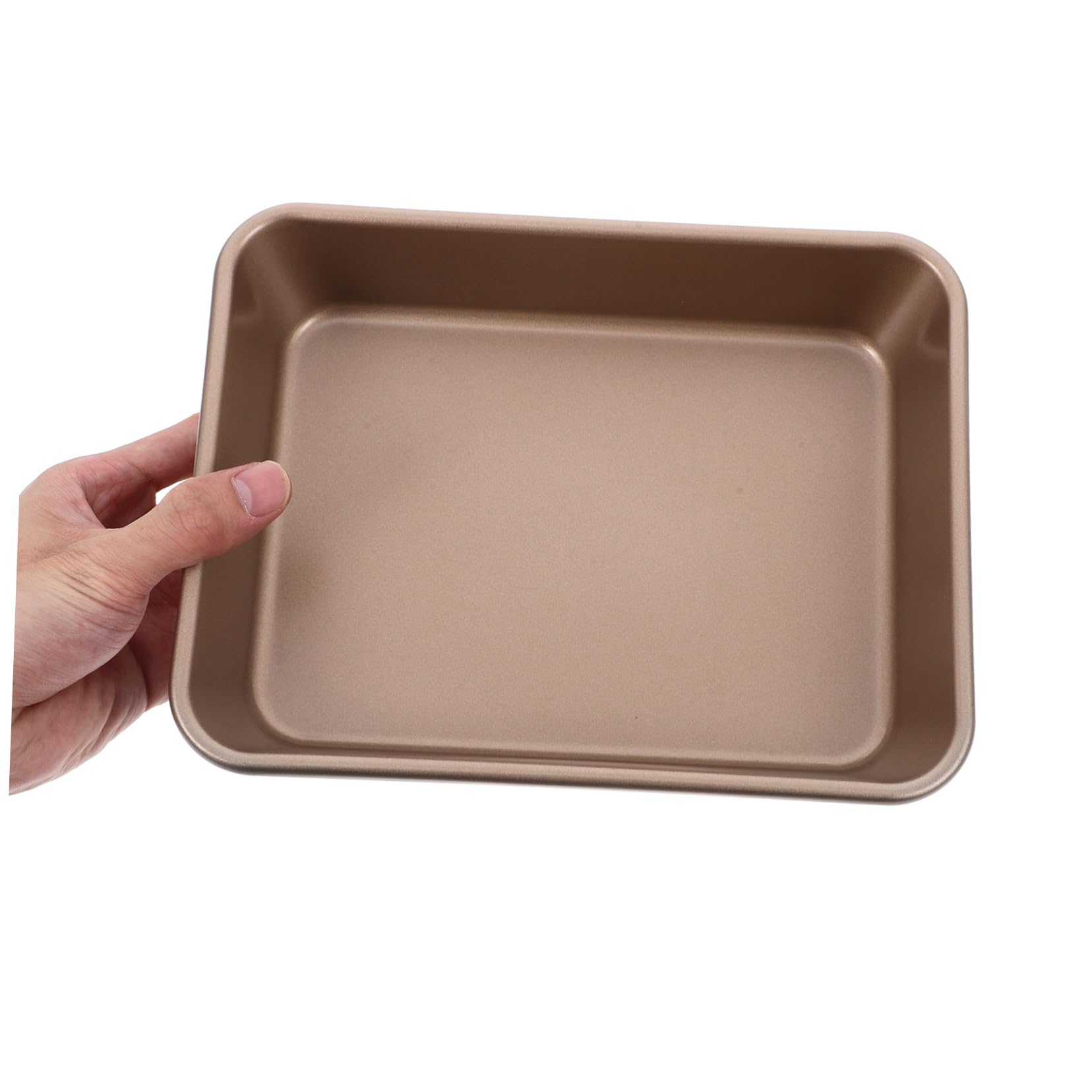 Cabilock 3 Pièces Lot de Plaques Four Profondes Acier avec Revêtement Antiadhésif Moules Pâtisserie Rectangulaires Dorés pour Lasagnes Brownies et Gâteaux Cuisson Uniforme et Nettoyage
