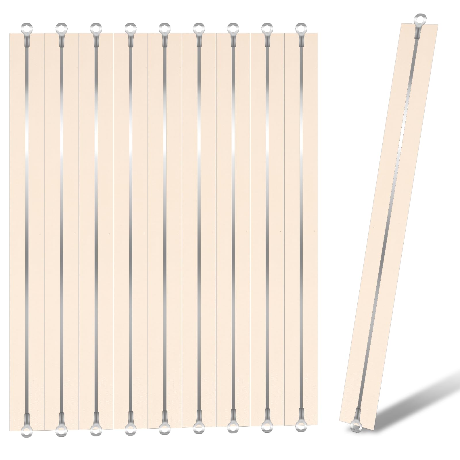 10 Pieces Impulse Sealer Replacement Parts Heat Sealer Replacement Strip 8 Inch Impulse Sealer Repair Kits Heating Element Grip Seal Strip for Hand Heat Sealers