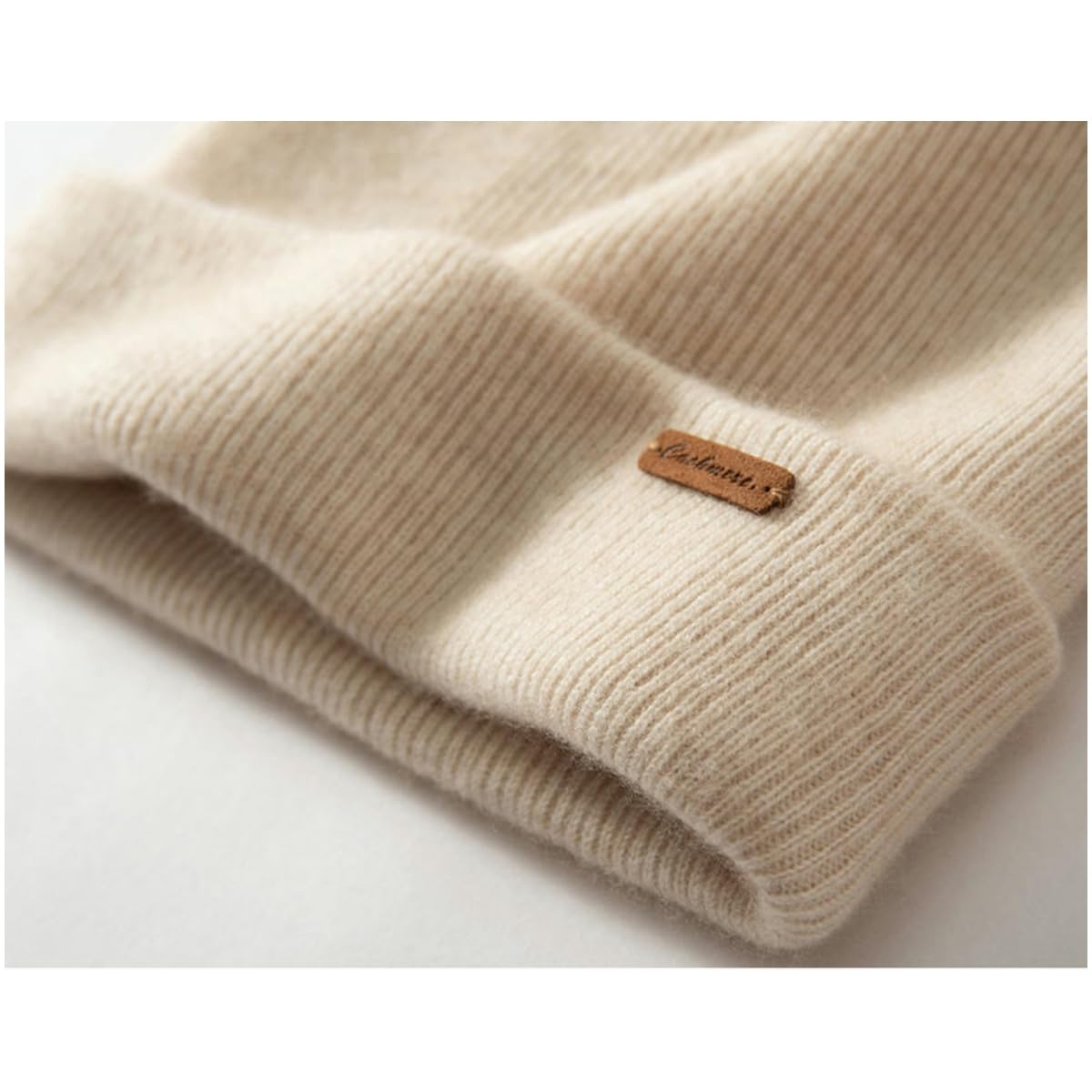 Gorro Invierno Mujer Frijoles Neutros, Sombreros De Punto De Lana Suaves Y Ligeros, Volantes para Mantenerse Calientes Y A Prueba De Viento, Frijoles-Gris-Código Medio