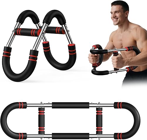 Entrenador de brazo Twister Resistencia ajustable de 60 a 100 libras para entrenamiento de pecho y brazos, barra de entrenamiento de fuerza