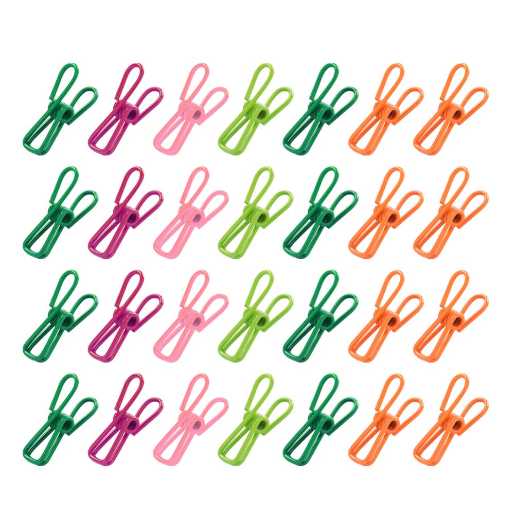 Garneck 70pezzi Mollette per Bucato in Metallo e Plastica Antiscivolo per Vestiti Trapunte Lenzuola Jeans Bagnati Multiuso Confezione Colorata per Colore Colore Casuale