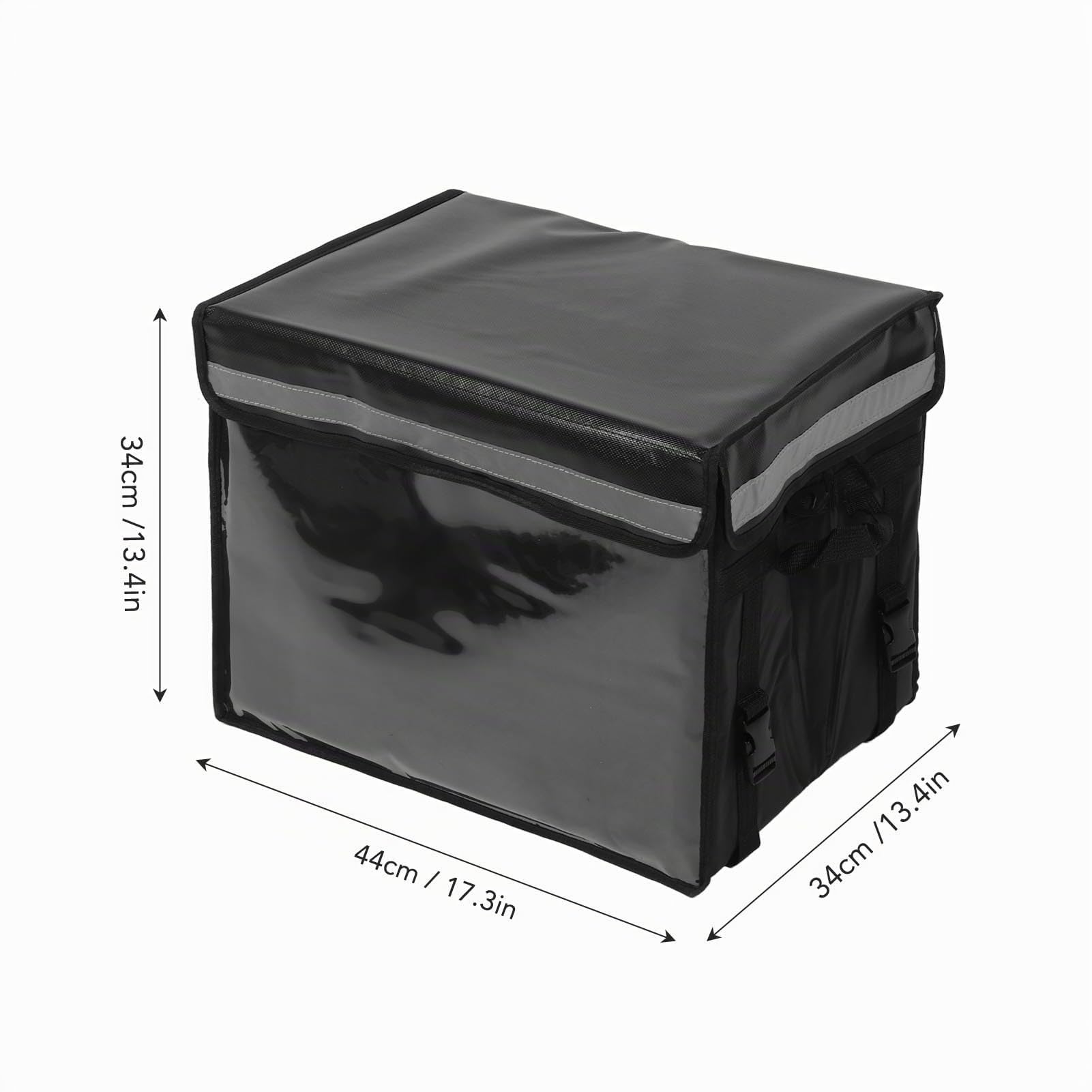 Fockety Sac de Livraison de Nourriture isolé, Sac D'épicerie Réutilisable et isolé étanche, Sac Isotherme avec Dessus zippé, Therma de Restauration pour Porte, Chauffeurs-livreurs (45L)