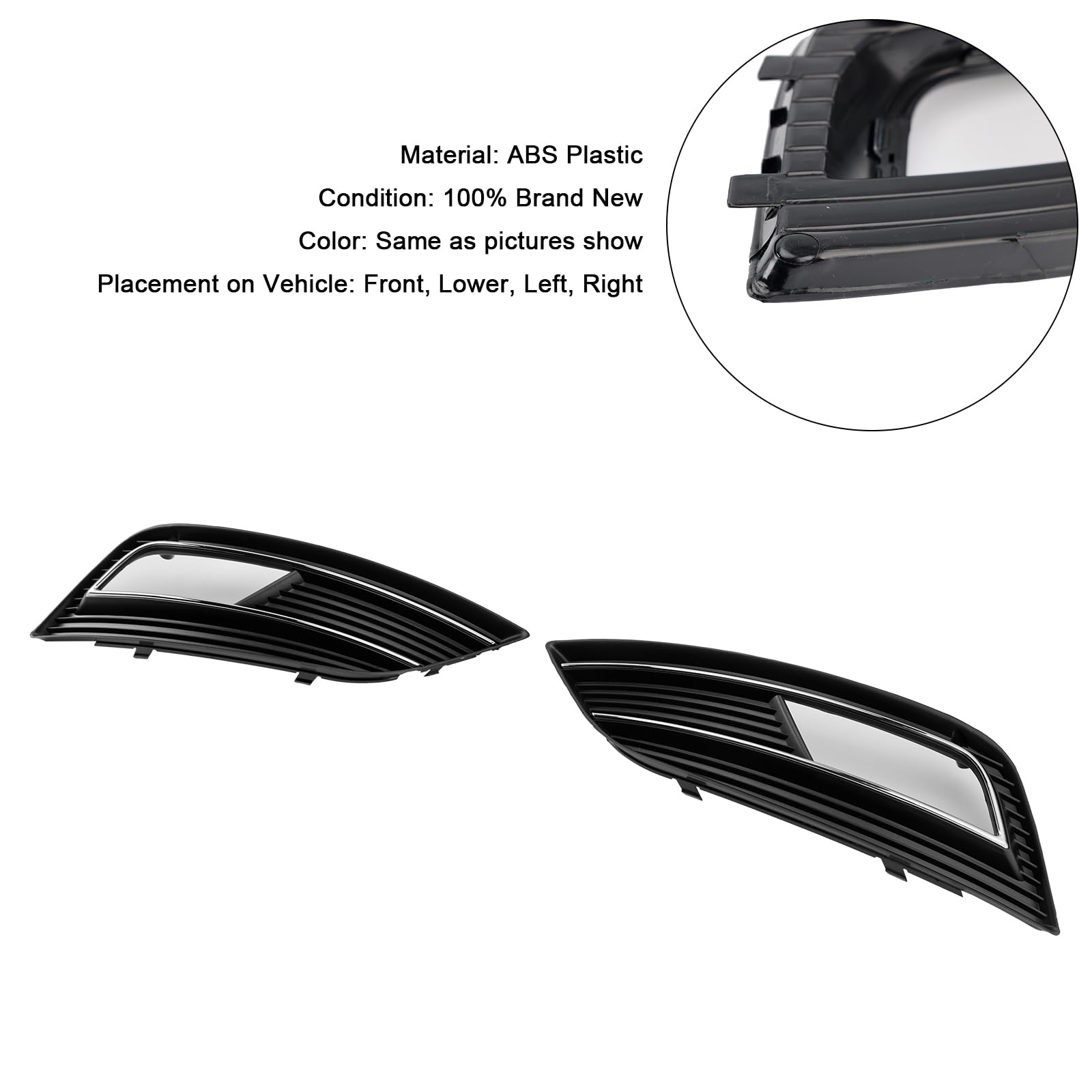 Griglia paraurti Anteriore S4 Style Fog Light Cover Grille Fit for Audi A4 B8.5 2013-2015 Standard Bumper (No Logo)