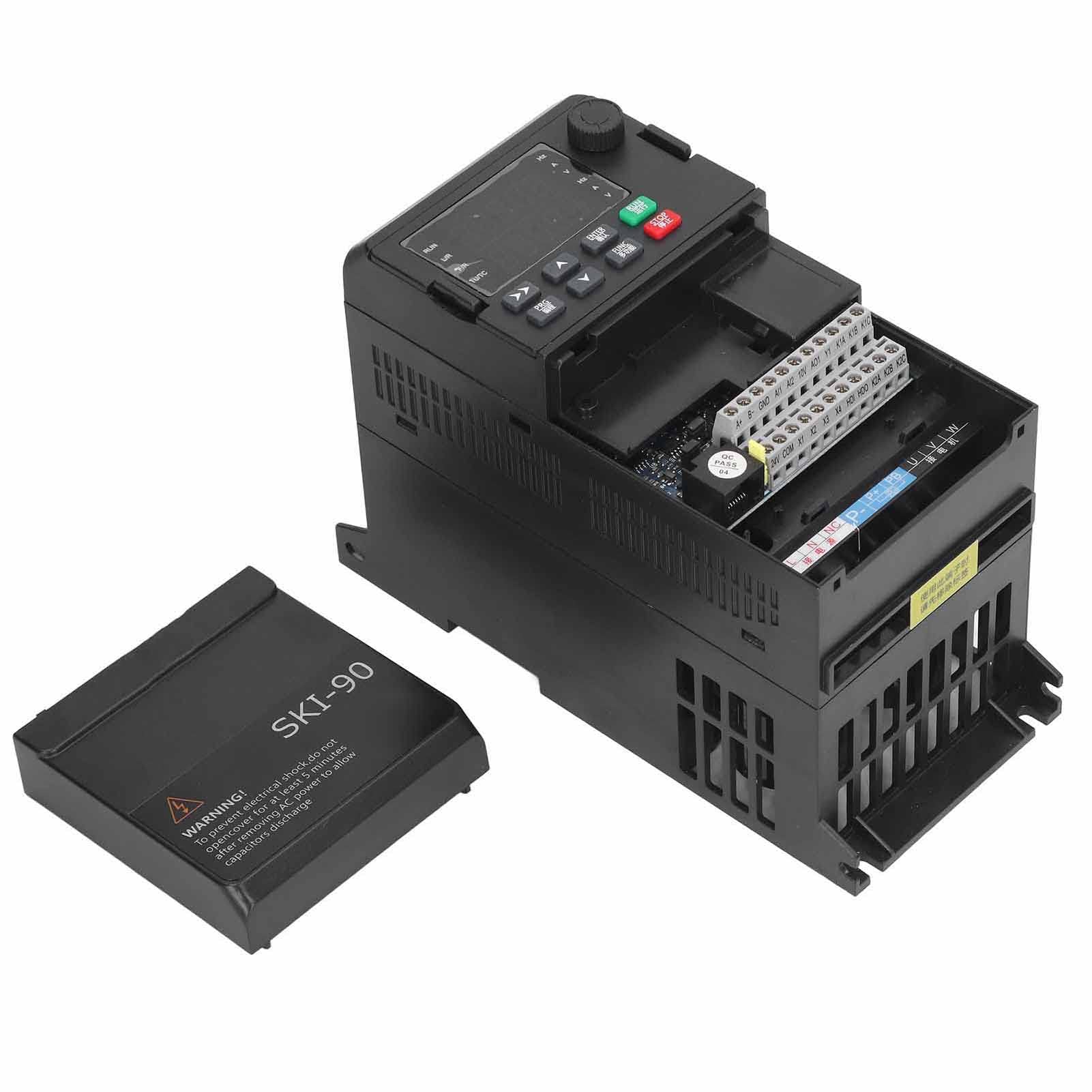Inverter di frequenza vettoriale, inverter compatto ad alte prestazioni, 1 ingresso PH AC220 V, uscita 3 PH 0-220 V per uso industriale