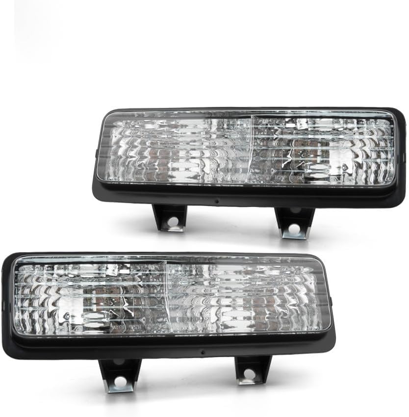 KarParts360 For 1989-1991 Chevy Blazer Pair Park/Signal Lights Driver and Passenger Side Unitw/quad headlamps; park/signal combination GM2520130 GM2521130 - replaces 5975227 5975228