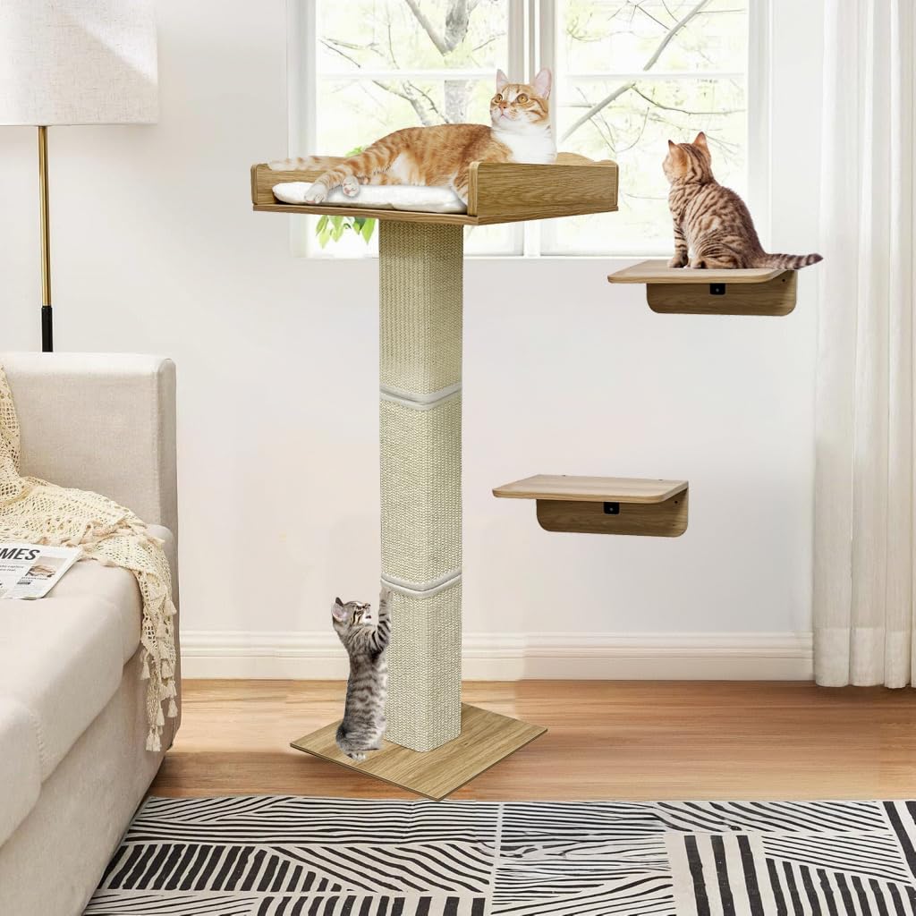 MegaChoice Cat Window Perch with Scratching Posts and 2 Platforms, 40