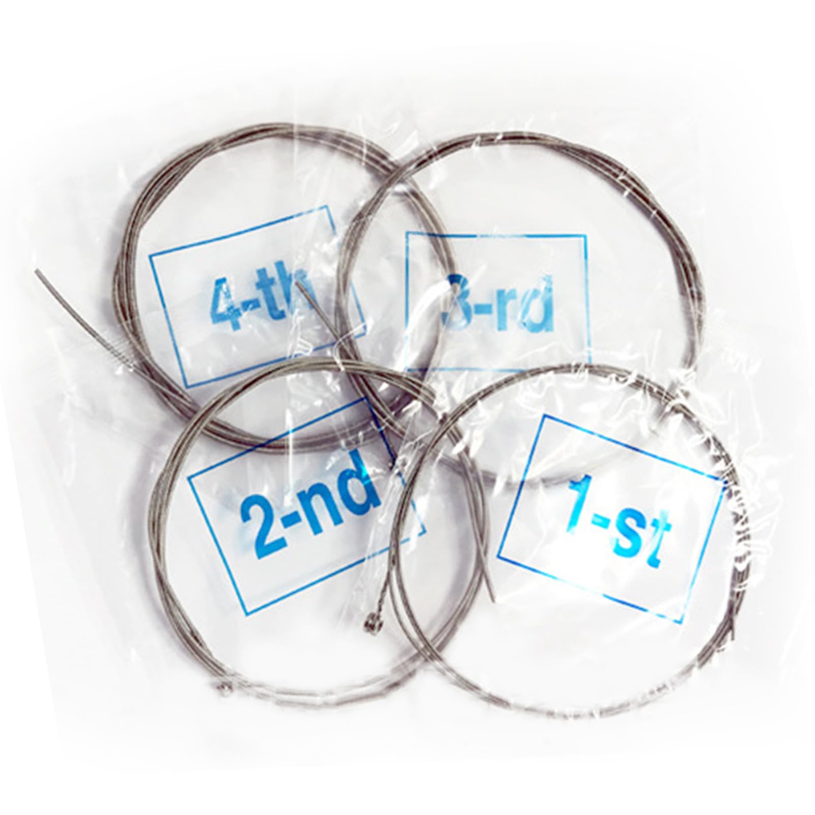 4Pcs Electric Bass String Set, Steel Wire Electric Bass String Kit for Music Lessons, Bass String Replacement & Electric Bass Accessories