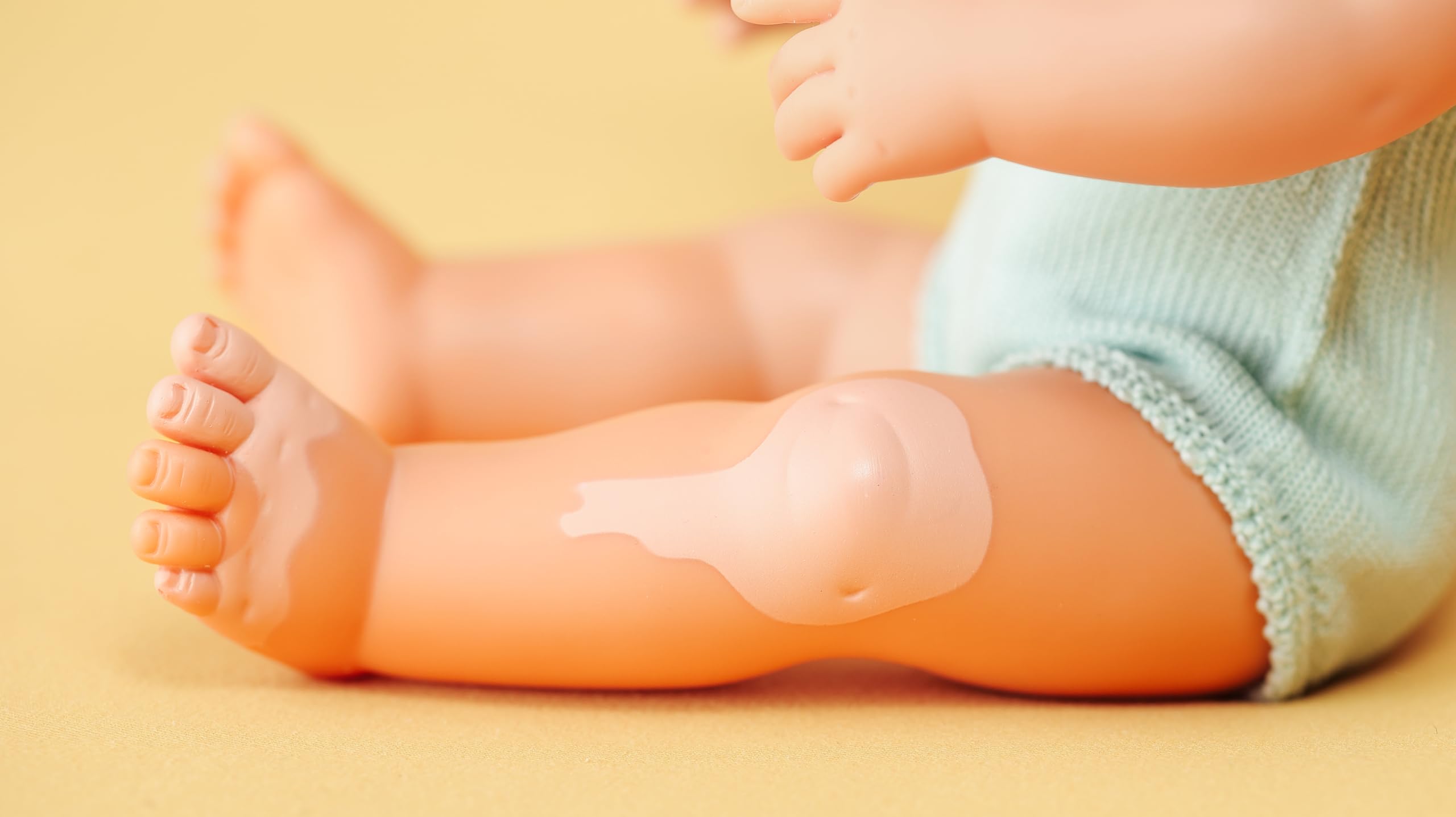 Miniland: Caucasian dark blonde baby doll with vitiligo, 38cm, handmade in Spain in soft vinyl Dolls, Real, 15 inches - Image 4