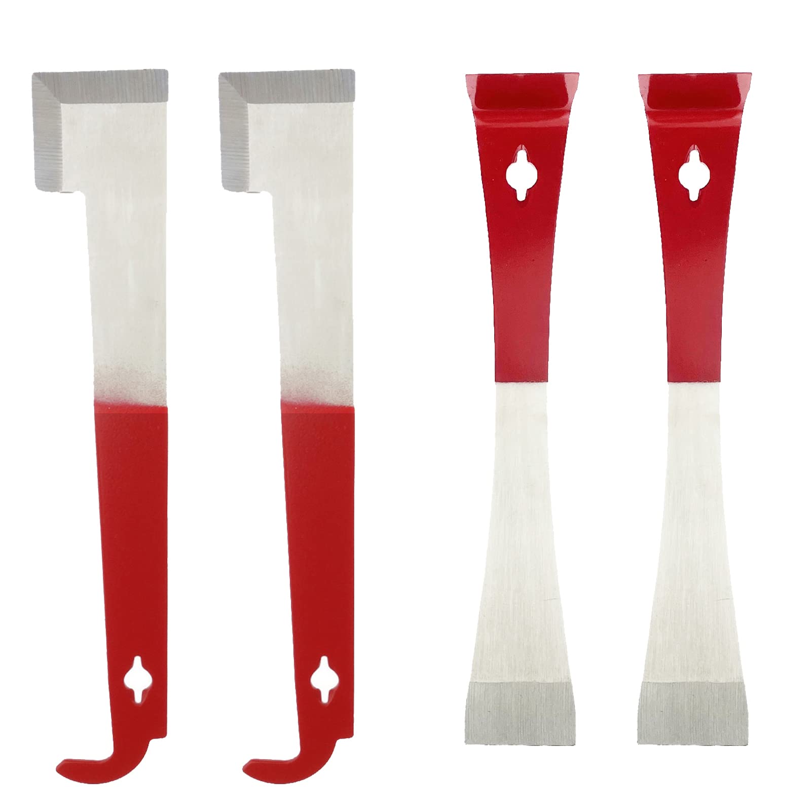 4 Pack Steel Beekeeping Hive Tool Hive Scraper Tool Bee Frame Lifter and Scraper Equipment for Beekeepers, 2 Types