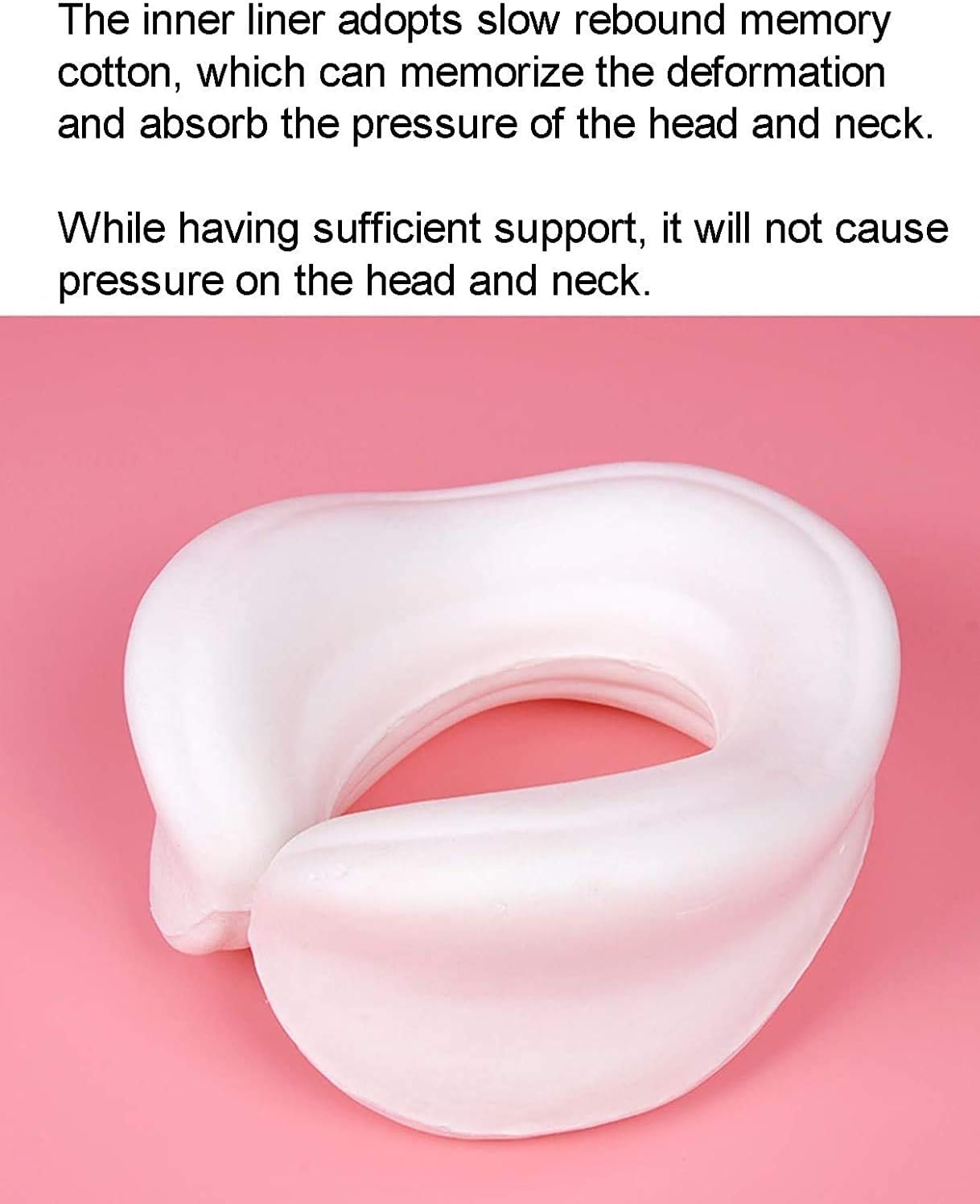 NCRD Travel Neck Pillow for Airplane Sleeping Memory Foam Adjustable Travel Pillows, Prevent The Heads from Falling Forward, Lightweight for Children Kids Plane Travel Home Office Use