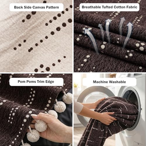 Image of Story@Home Chenille Sofa Cover 3 Seater Fully Covered with Back Covers (152x178Cm) & Arm Rest Covers| Anti Slip Sofa Mat for 1 /2 /3 Seater & L Shape Sofa Cover - Mocha & Ivory