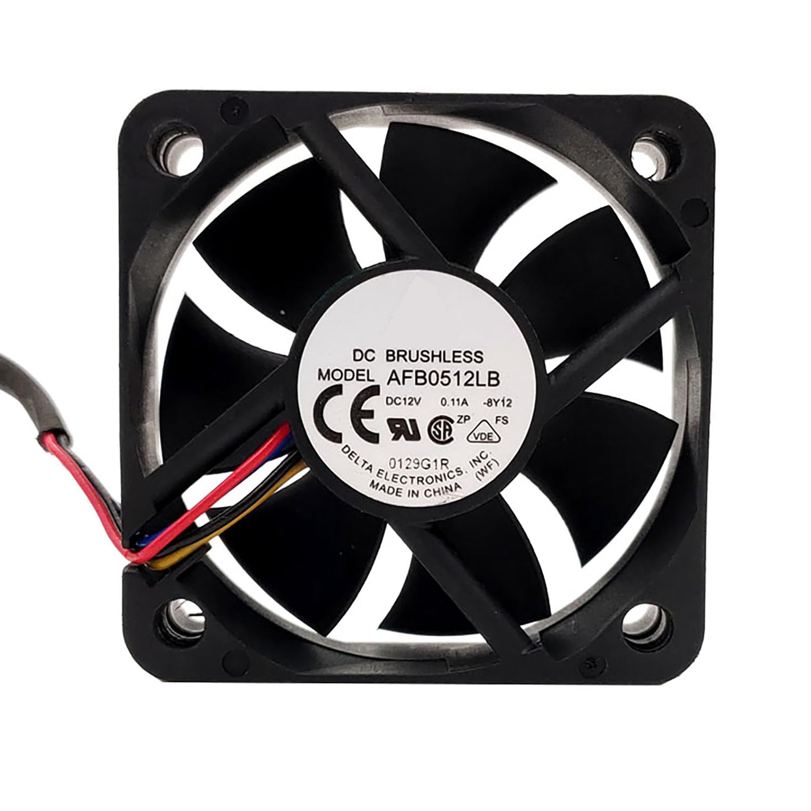 50mm Fan AFB0512LB 12V 0.11A 4 Pin 4 Wire PWN, 5CM Small Exhaust Fan, 50 * 50 * 15 Power Cooling Fans, Cooler for 3D Printer Micro, DVD Player, Small Communication Devices, PC CPU Server