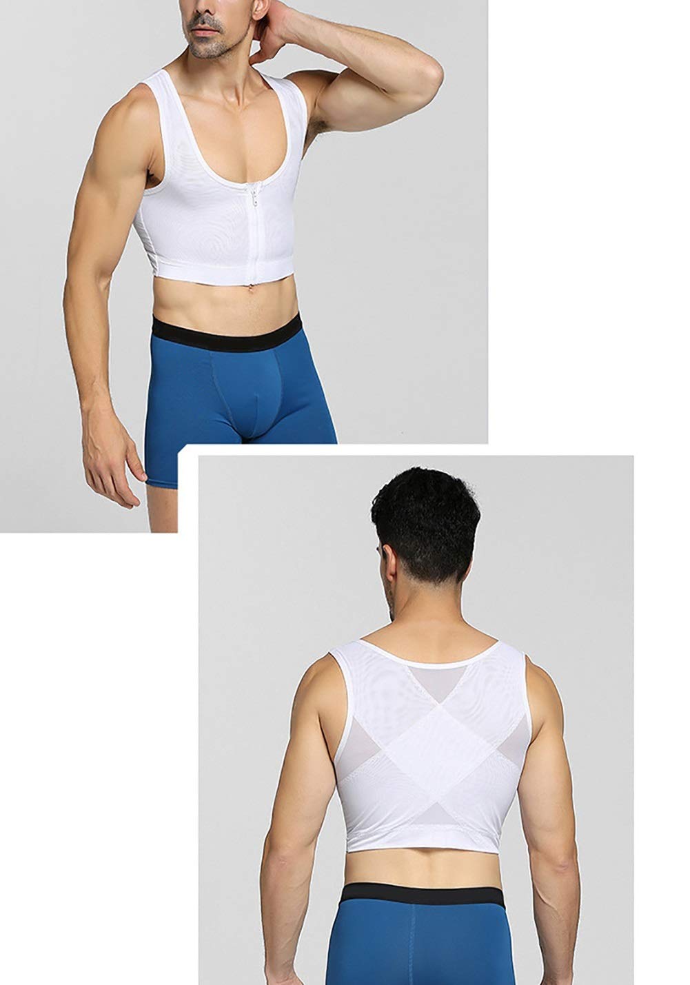 Camicia Da Uomo A Compressione Toracica Da Palestra, Fitness - Foto 8