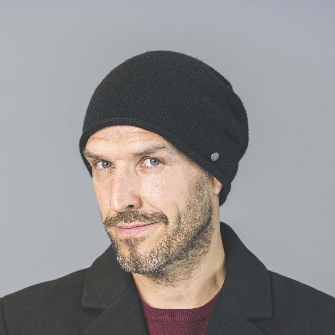 CAPPELLISHOP Merino Cachemire Beanie Oversize Prodotto in Germania Unisex Autunno Inverno