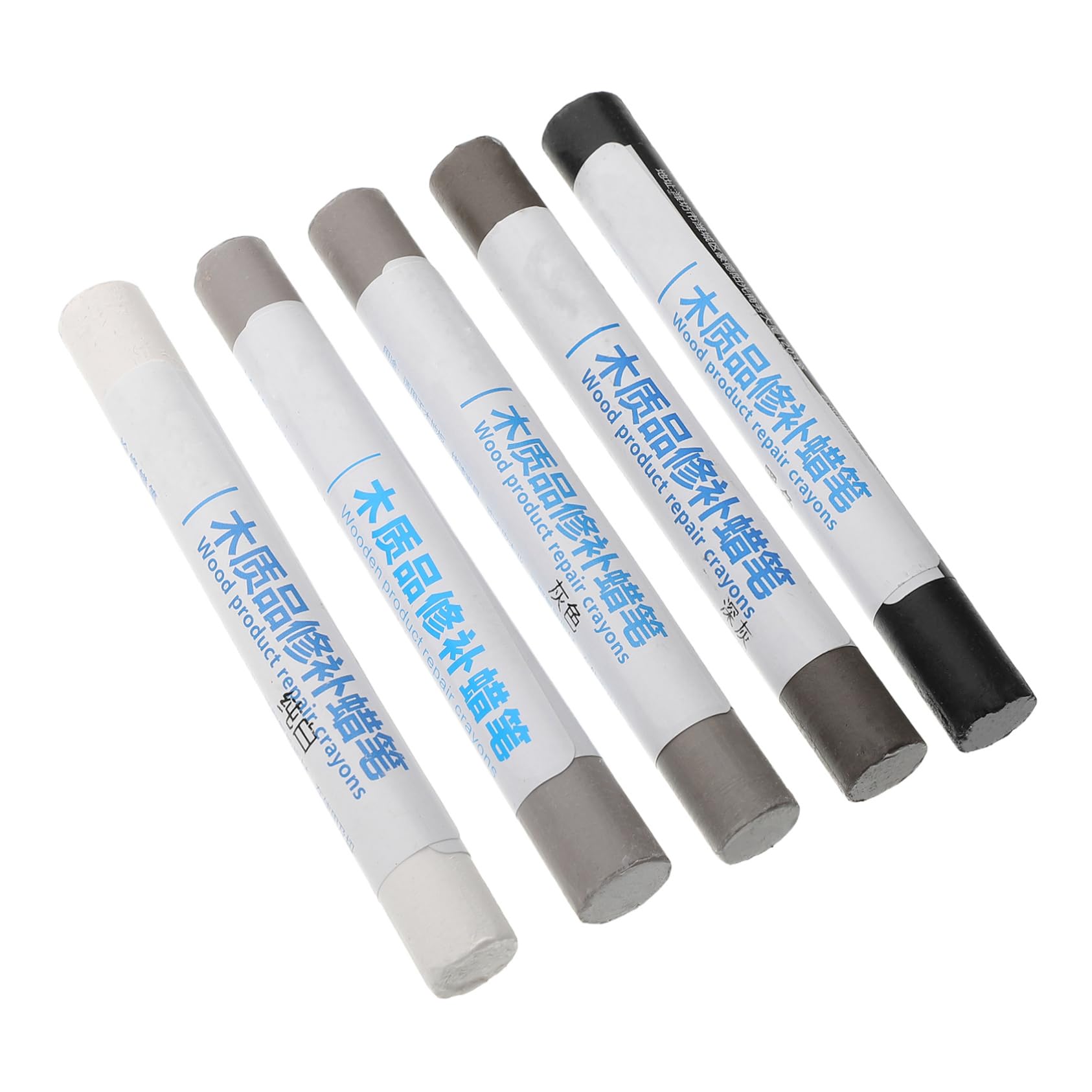 BCOATH 5Pcs Furniture Repair Wax Crayon Kit Color Wood Filler Sticks for Scratches and Holes Tables Desks Floors and Cabinets Effortless Restoration and Versatile Application