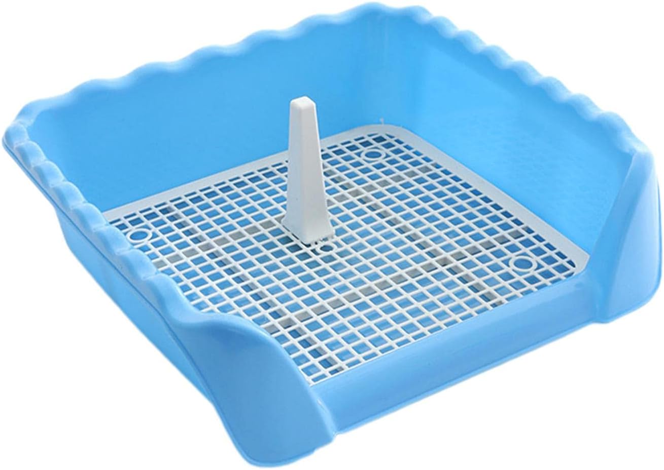 Dog Potty Tray with Fence Loo Pad Small Dog Urinal Keep Floors Clean Splashing Mat Dog Toilet for Training Hamster Restroom, Brown