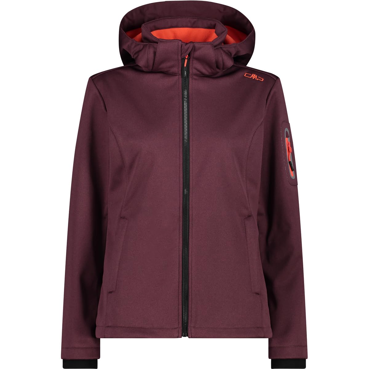 CMP - Woman Jacket Zip Hood, Burgundy Mel., L