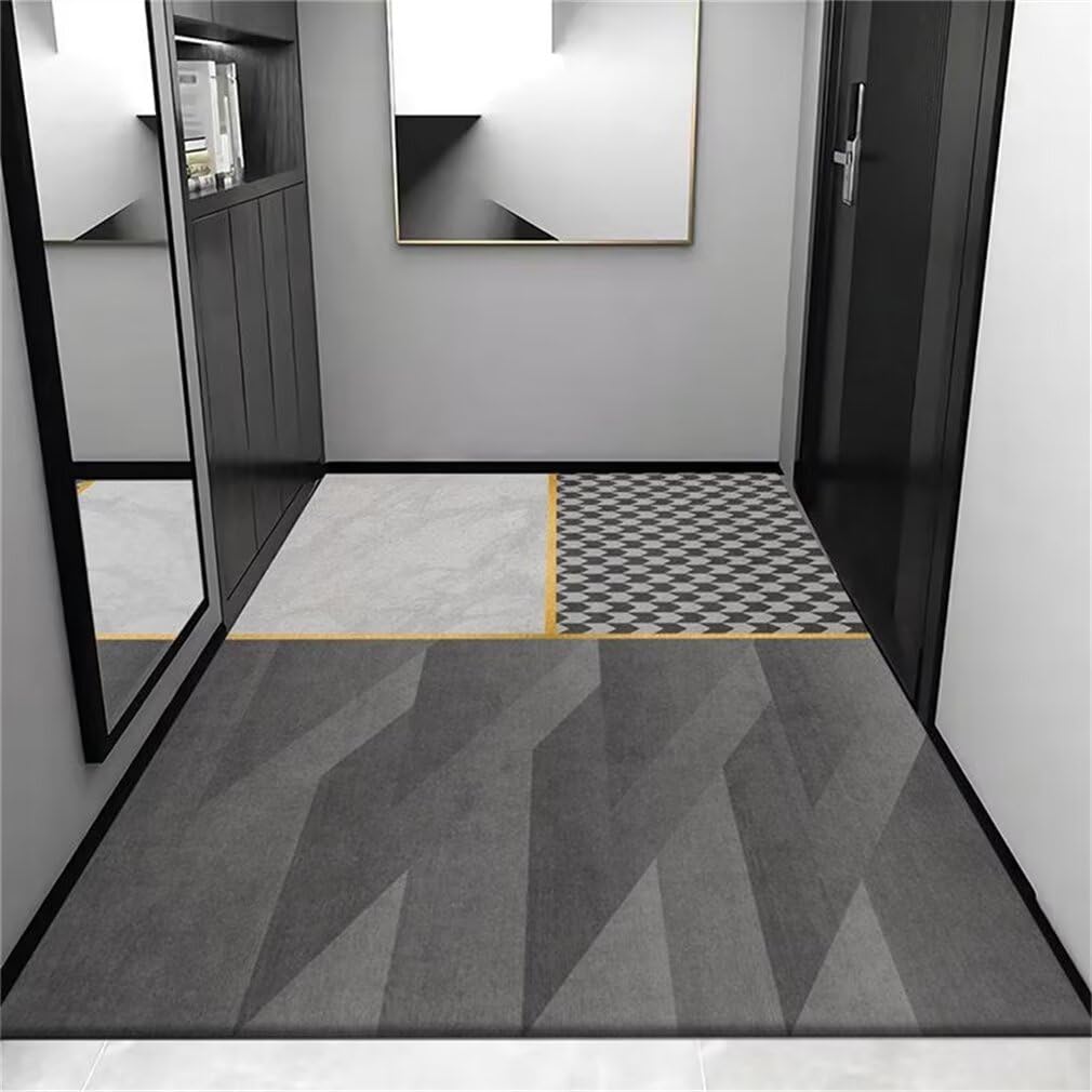 Moquette intérieure tapis chambre gris 50x80cm antidérapant