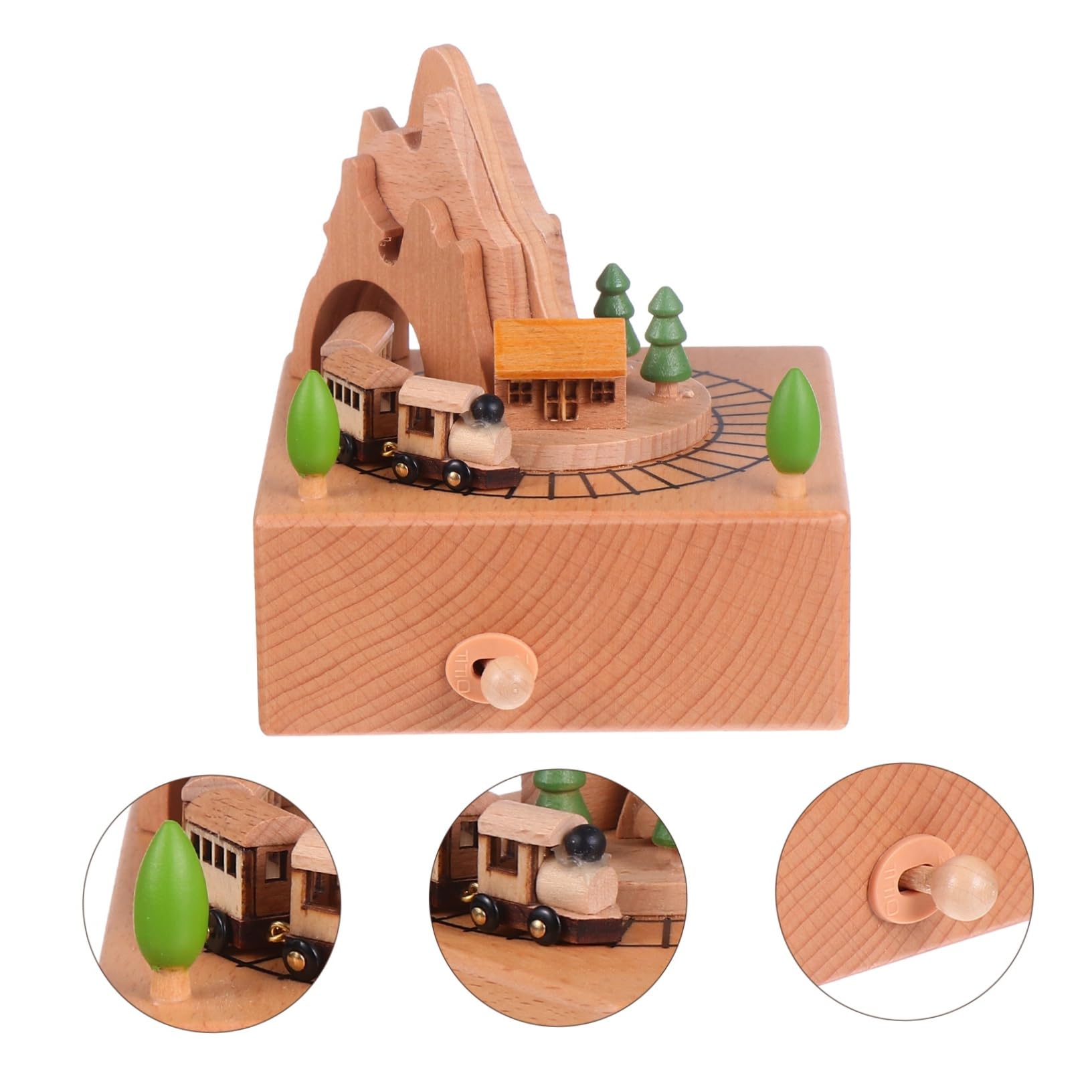 Cabilock Caja Musical De Madera Juguete Educativo Diseño Rusa Musical Decoración Escritorio
