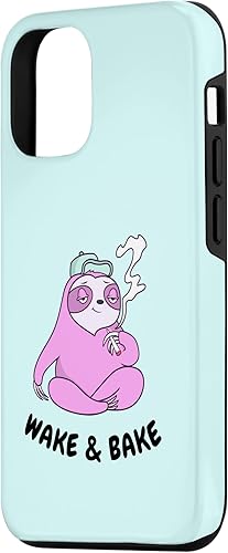 Miniatura 2 de Funda de regalo divertida para iPhone 1212 Pro Weed Sloth Kawaii Stoner Wake And Bake