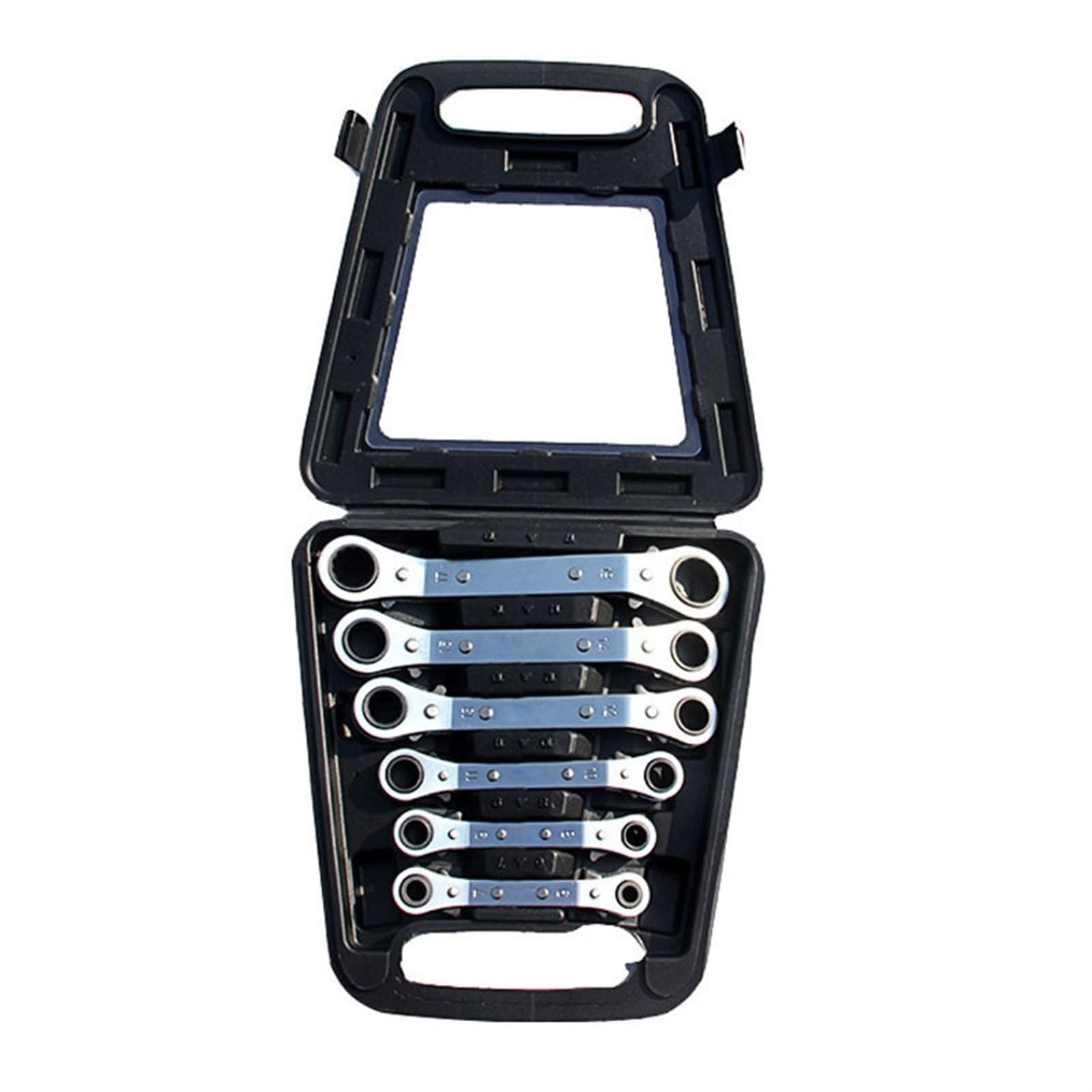 Ualxpao Offset Wrench 6Pcs Offset Wrench Offset Wrench Set Metric 6Pcs Ratcheting Box Wrenches 6-19Mm For Tight Spaces For Automotive Repair