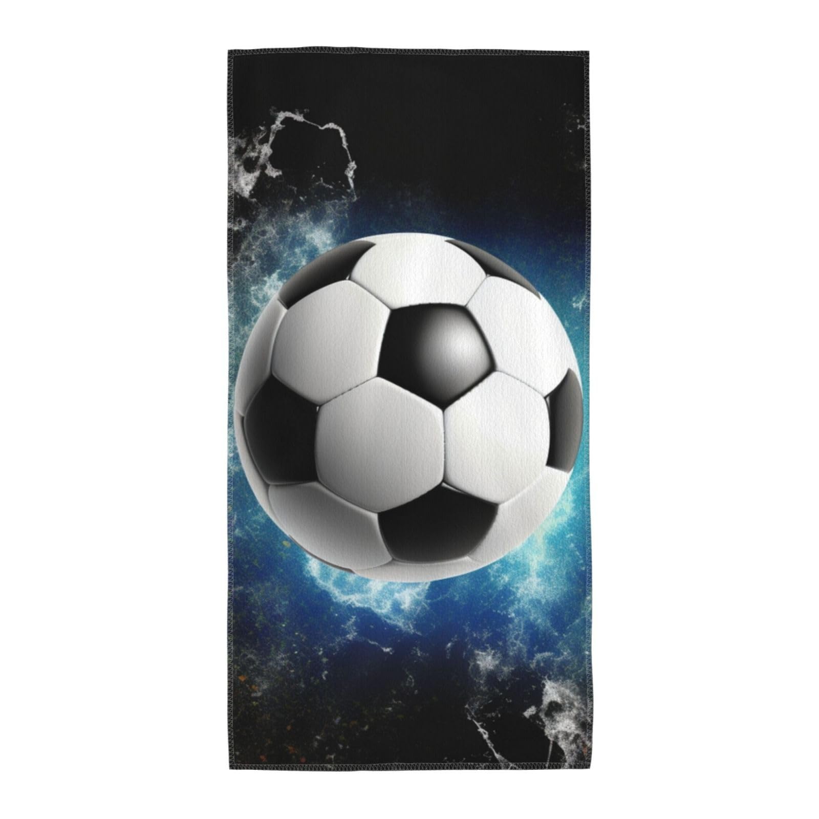 FekiLoot Absorbent Hand Towels 12"X24" Decorative Bathroom Towel Soft Microfiber Face Towel Soccer Sport Dish Kitchen Towels for Bathroom Kitchen Hotel Spa Bath Towels